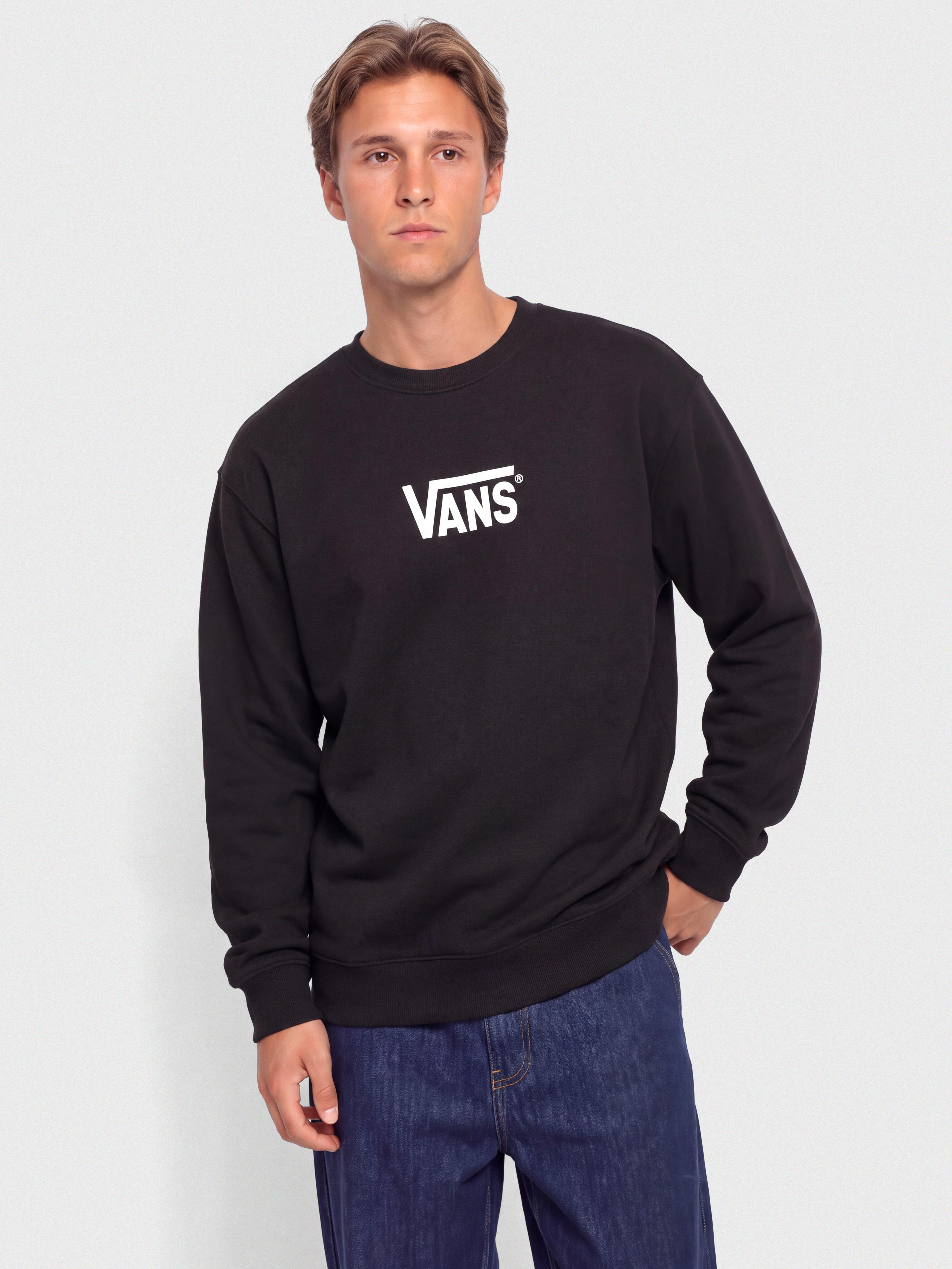 Mikina Vans Stretch Logo (black/white)