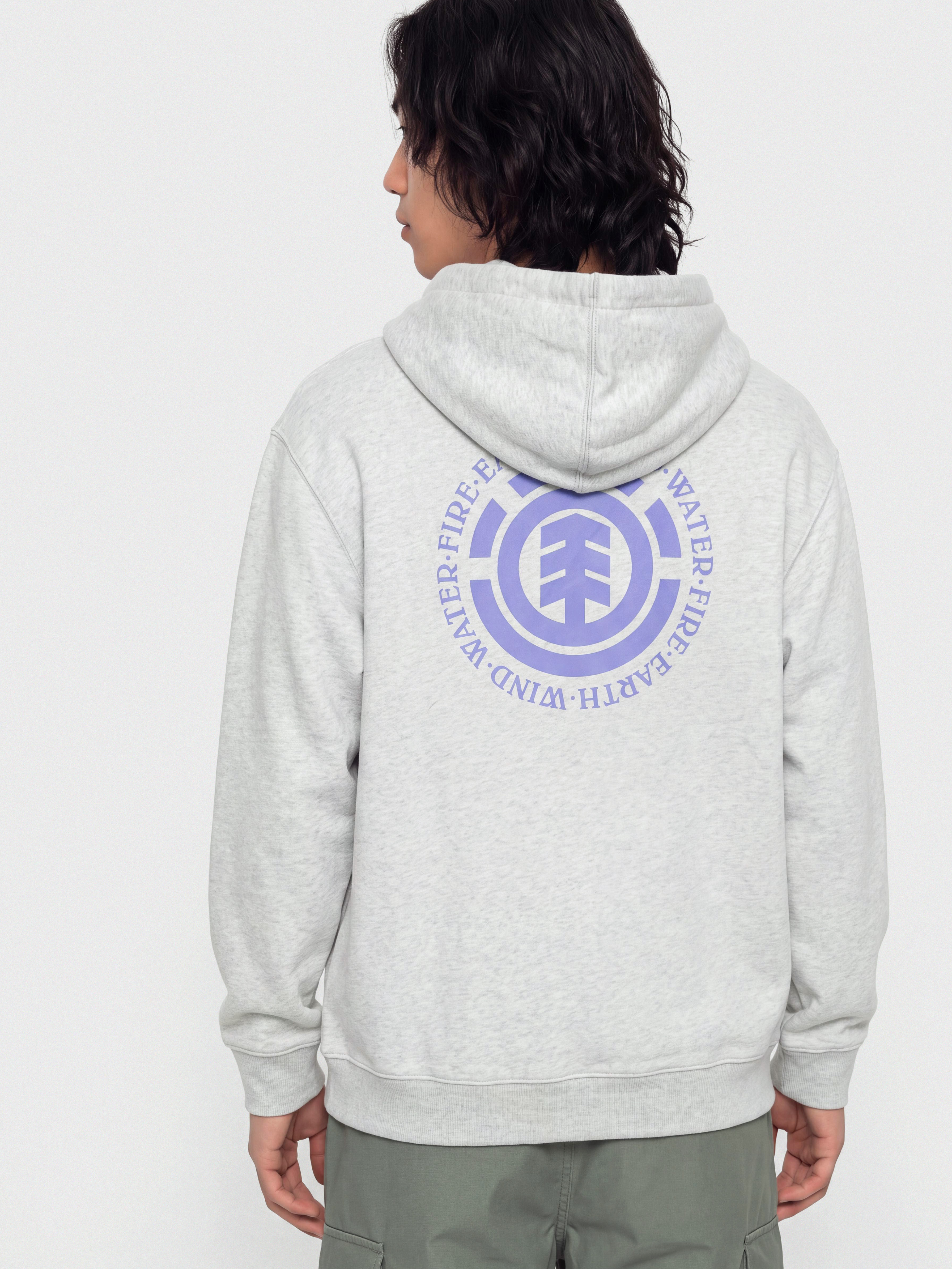 Mikina s kapucňou Element Seal Bp HD (mid grey heather)