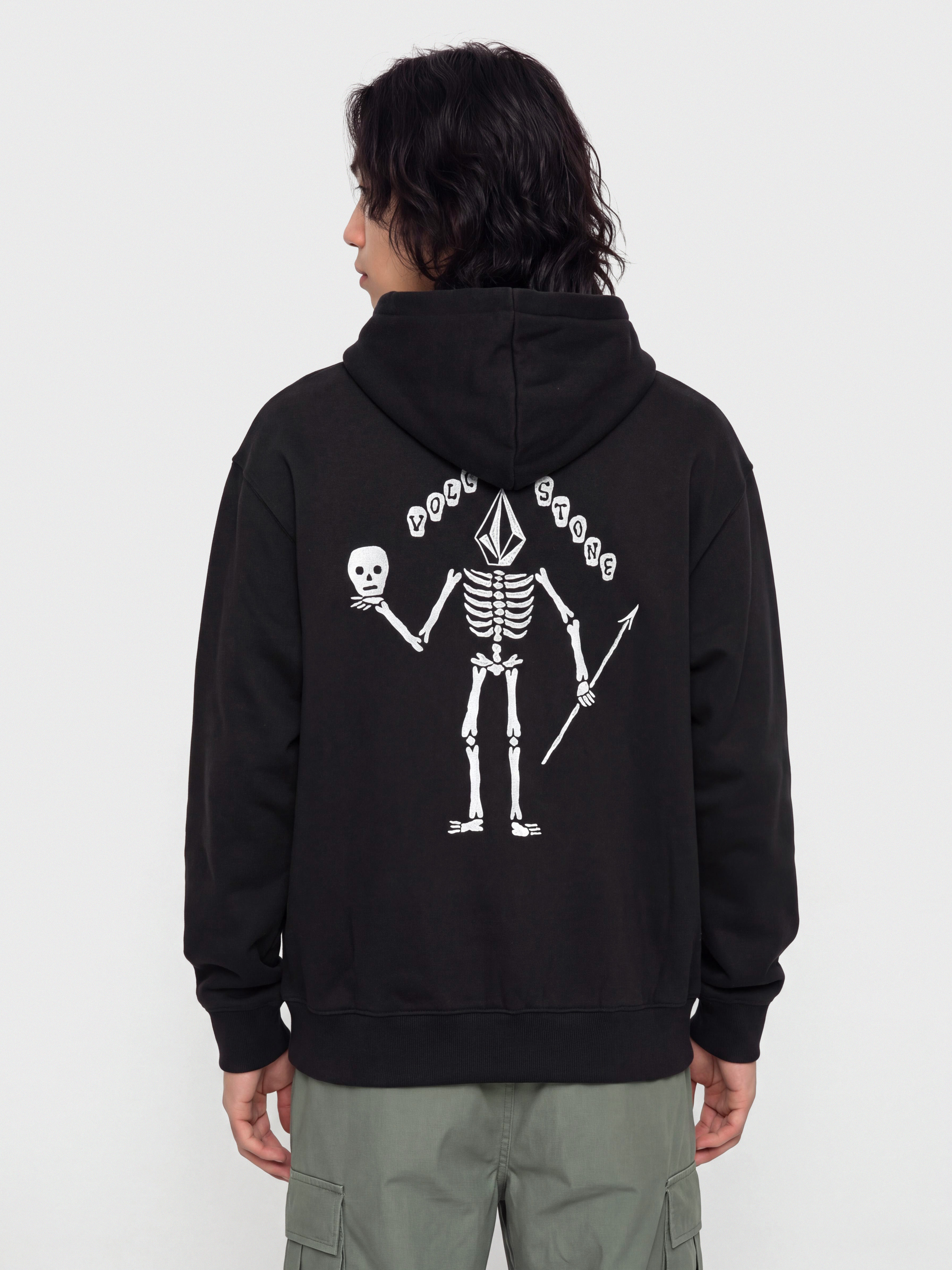 Mikina s kapucňou Volcom Noder HD (black)