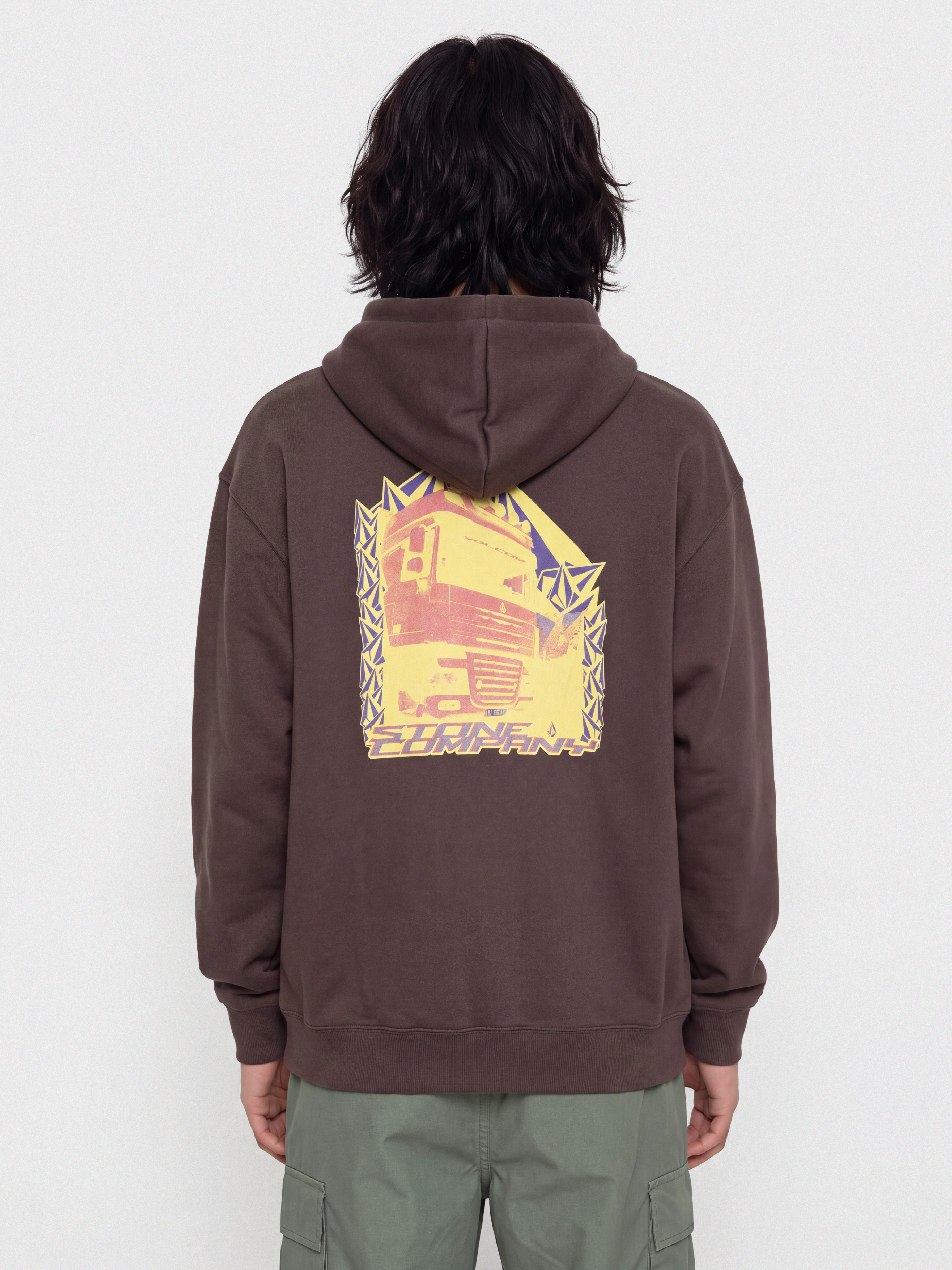 Mikina s kapucňou Volcom Stone Convoyer HD (raisin)