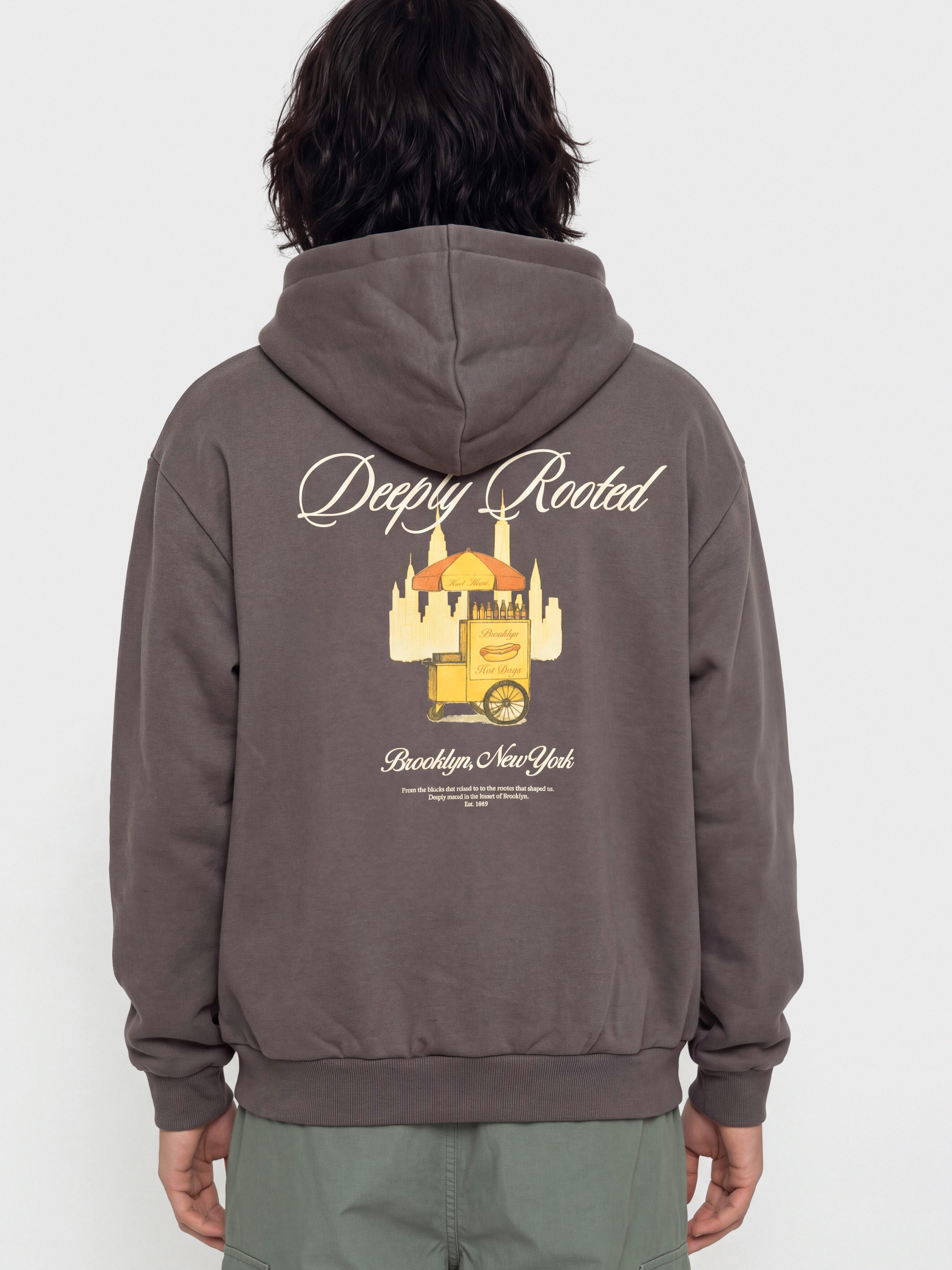 Mikina s kapucňou Karl Kani Signature Hot Dog Oversized HD (dark grey)