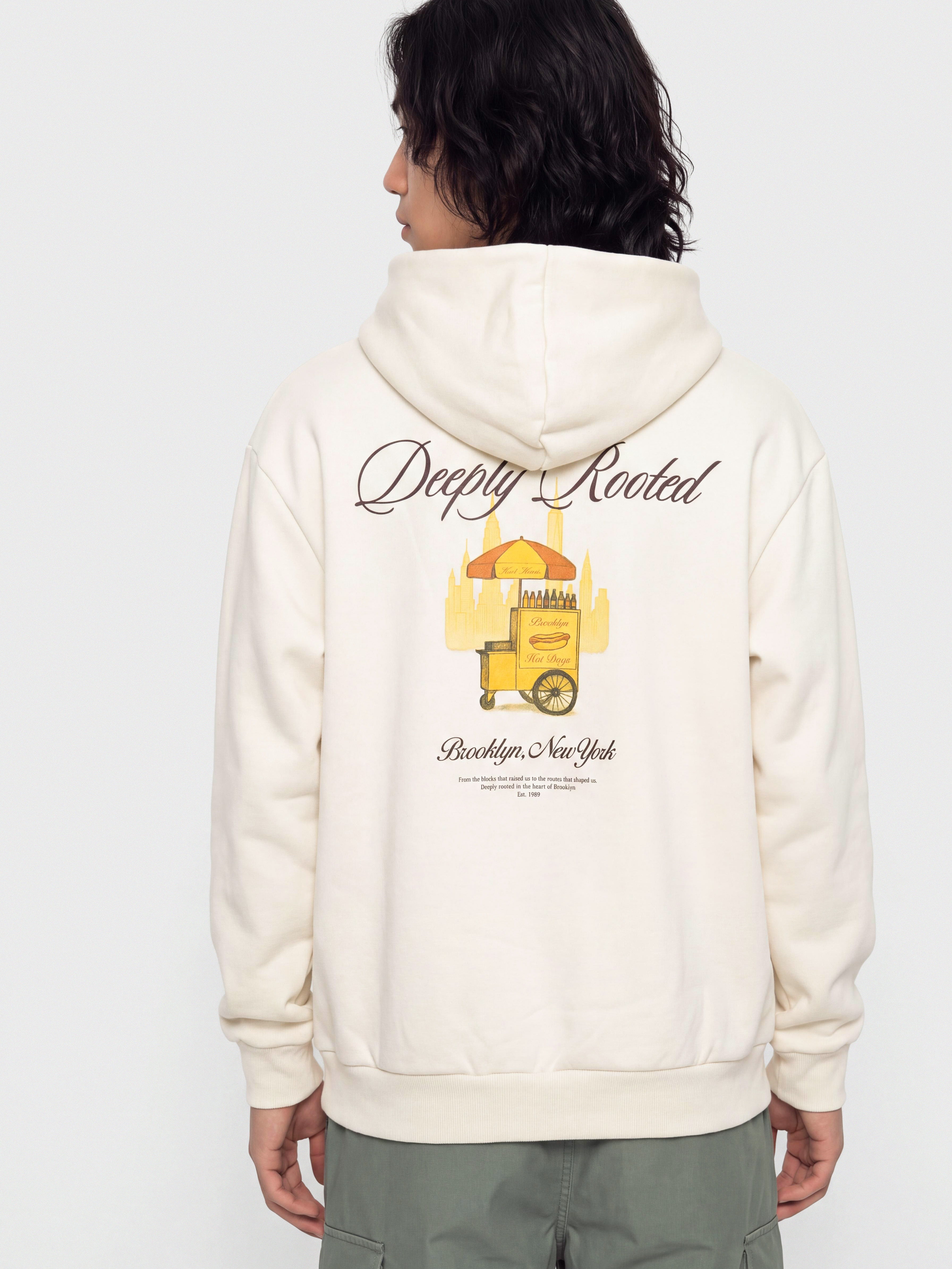 Mikina s kapucňou Karl Kani Signature Hot Dog Oversized HD (off white)