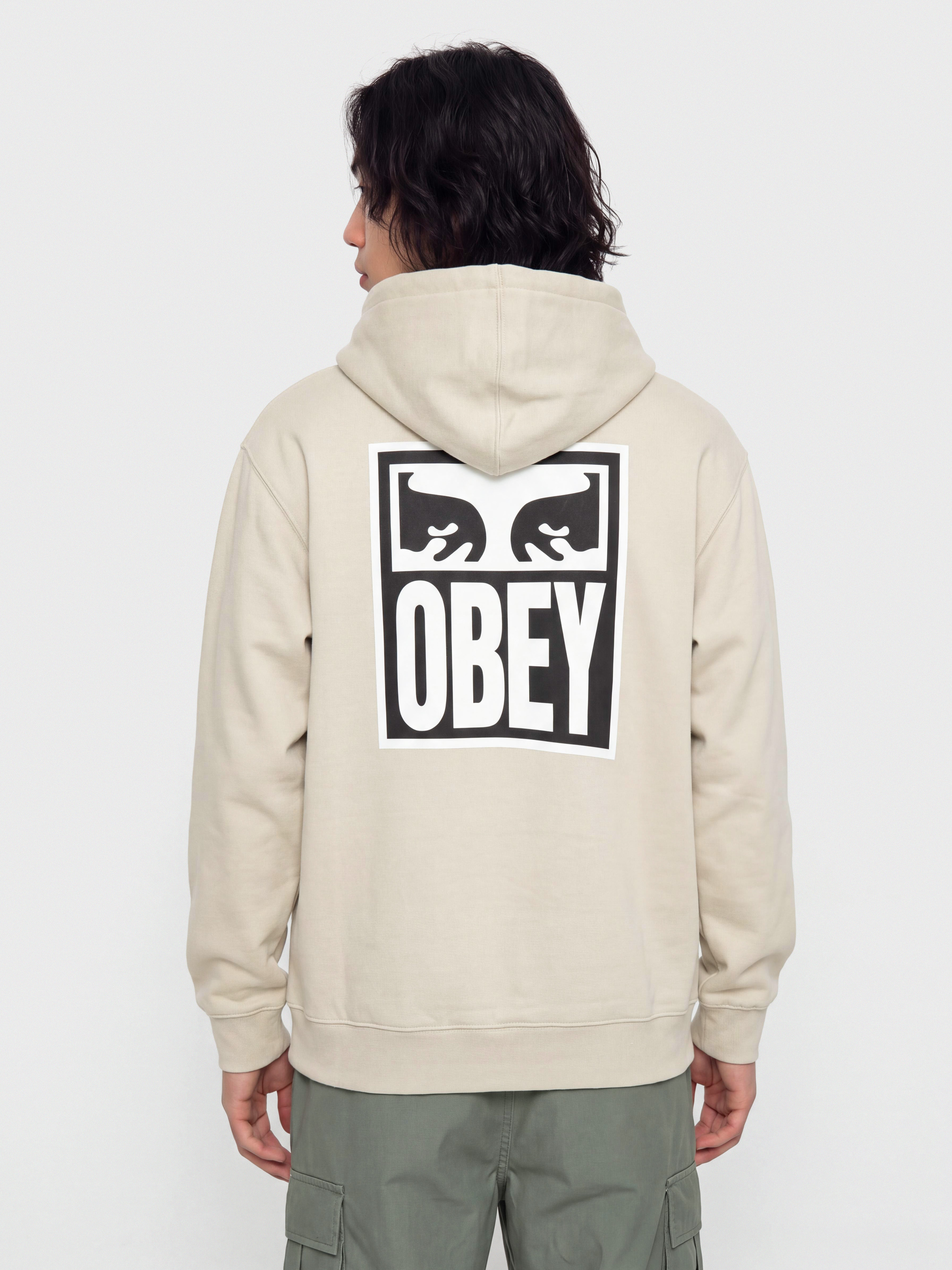Mikina s kapucňou OBEY Eyes Icon HD (moonstruck)