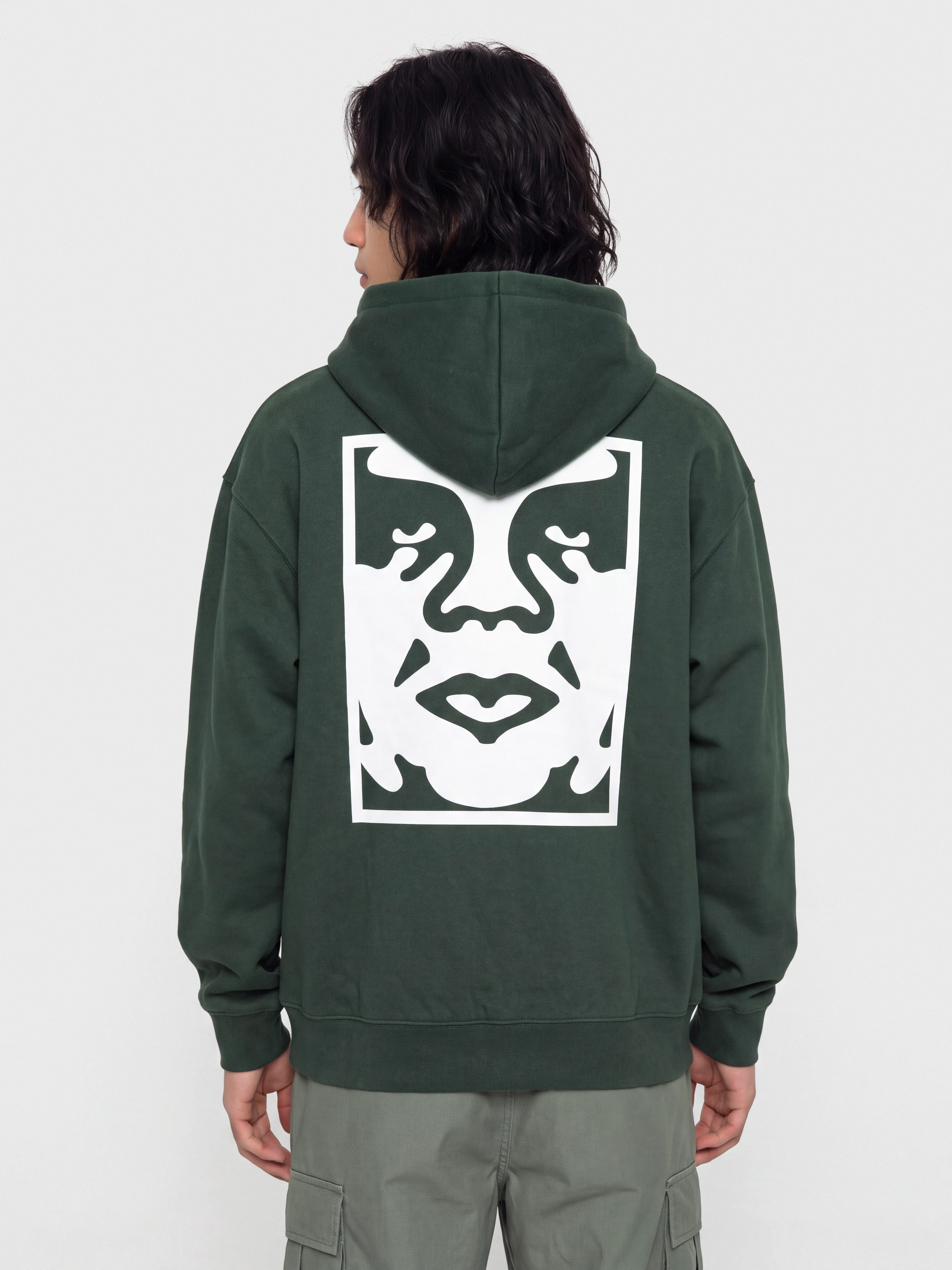 Mikina s kapucňou OBEY Bold Icon Extra Heavy HD
