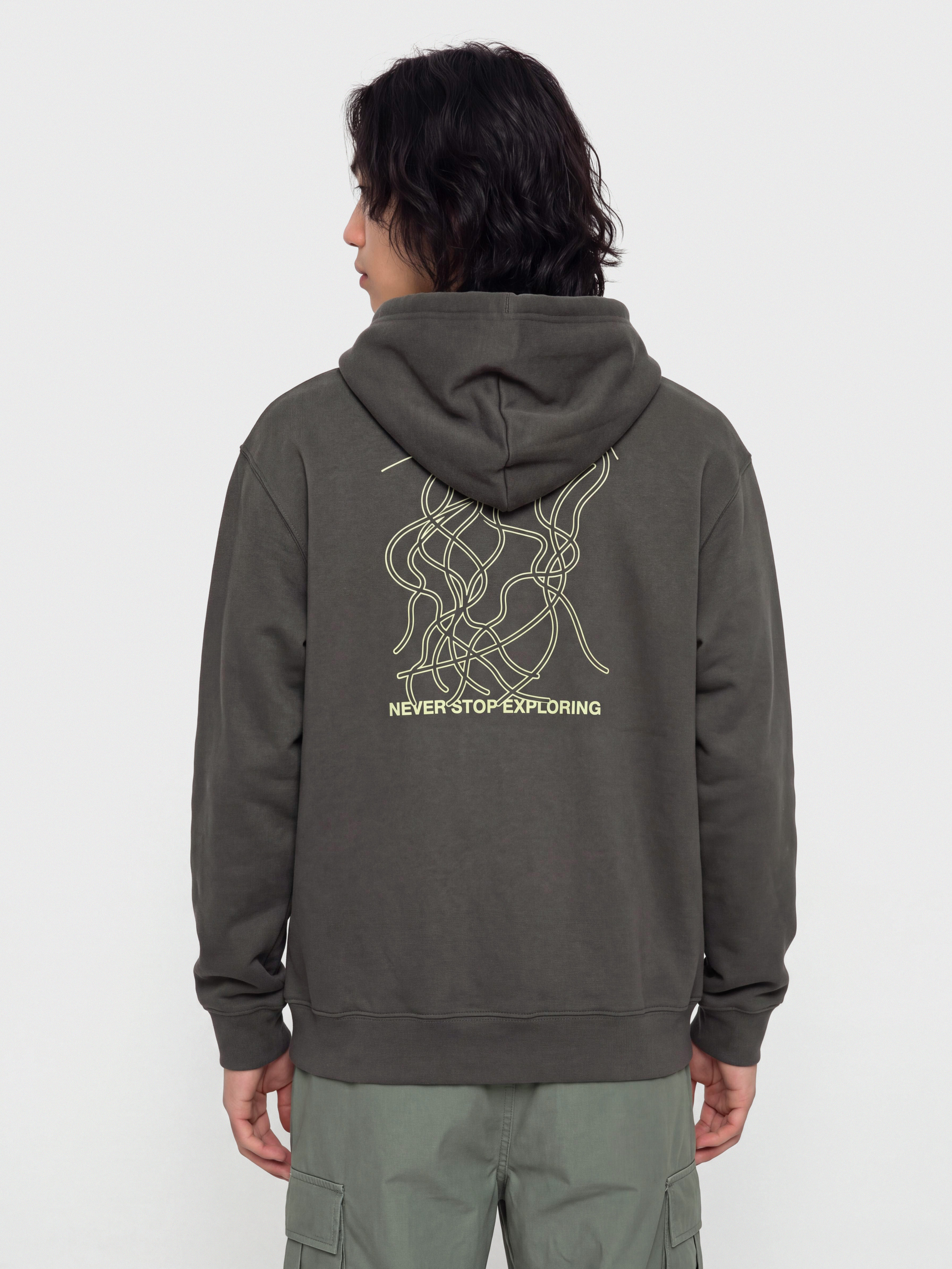 Mikina s kapucňou The North Face Nse Slopes Relaxed HD (anthracite grey)