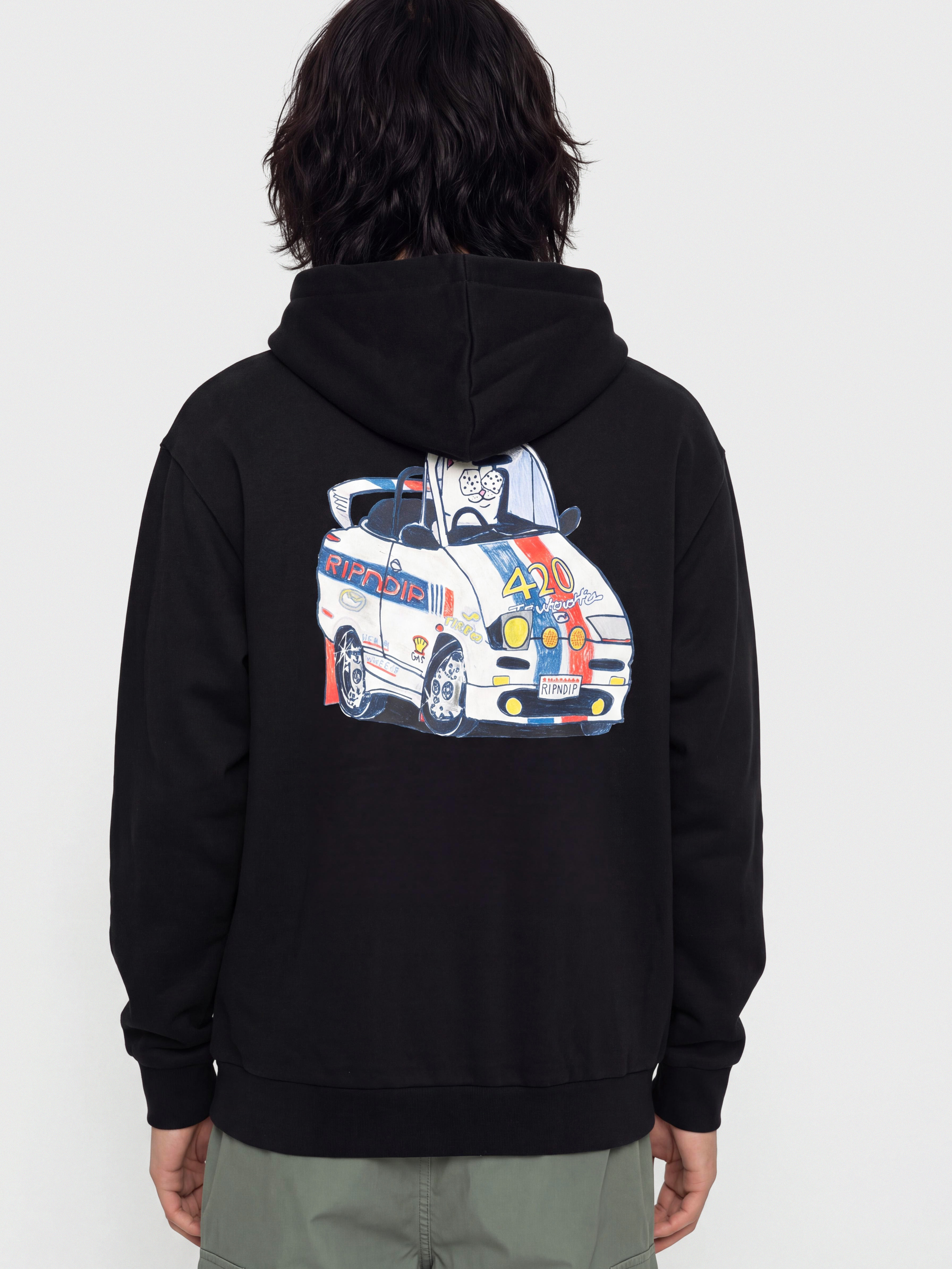 Mikina s kapucňou RipNDip 420 MPH HD (black)