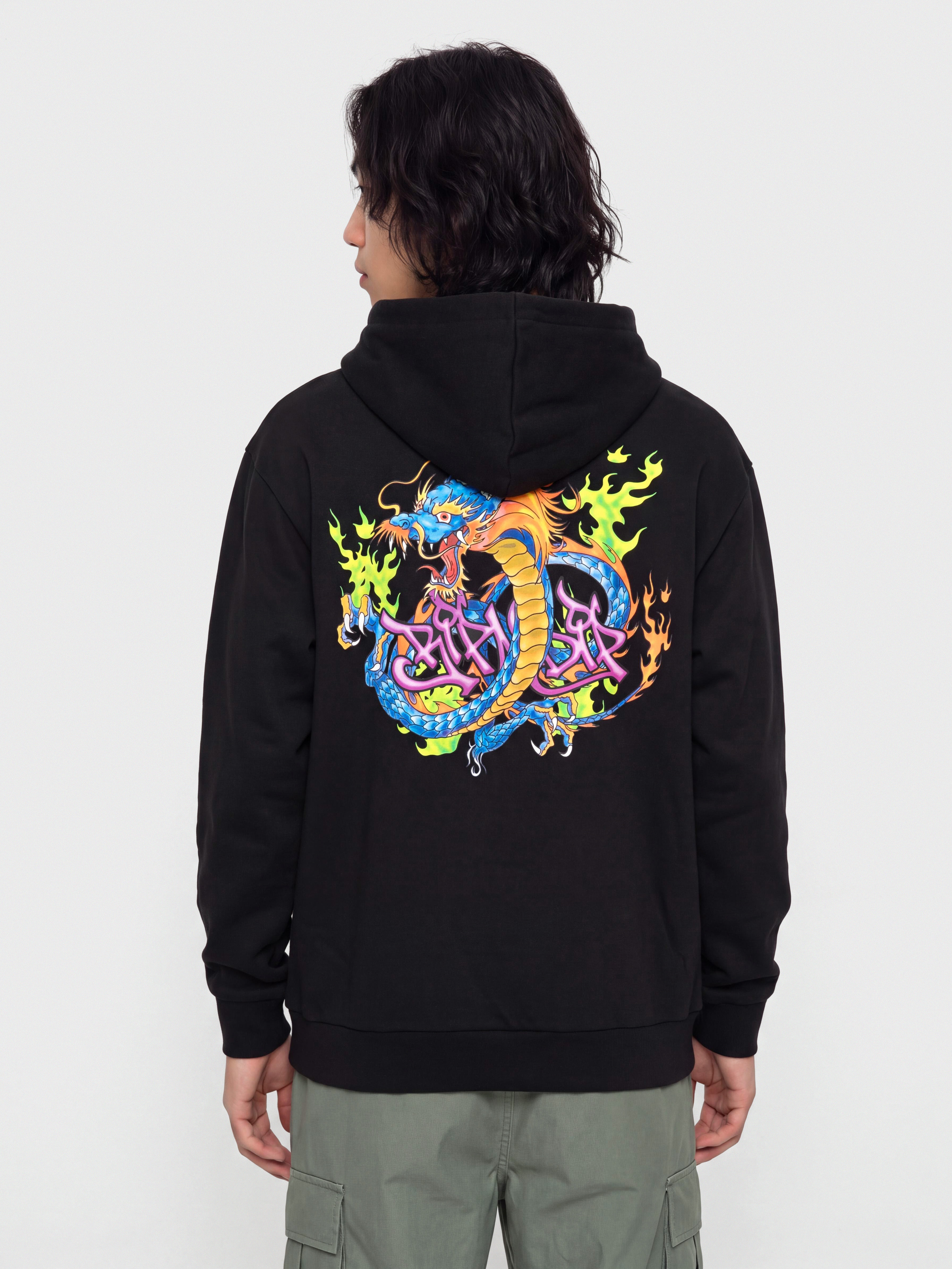Mikina s kapucňou RipNDip Dragonology HD (black wash)