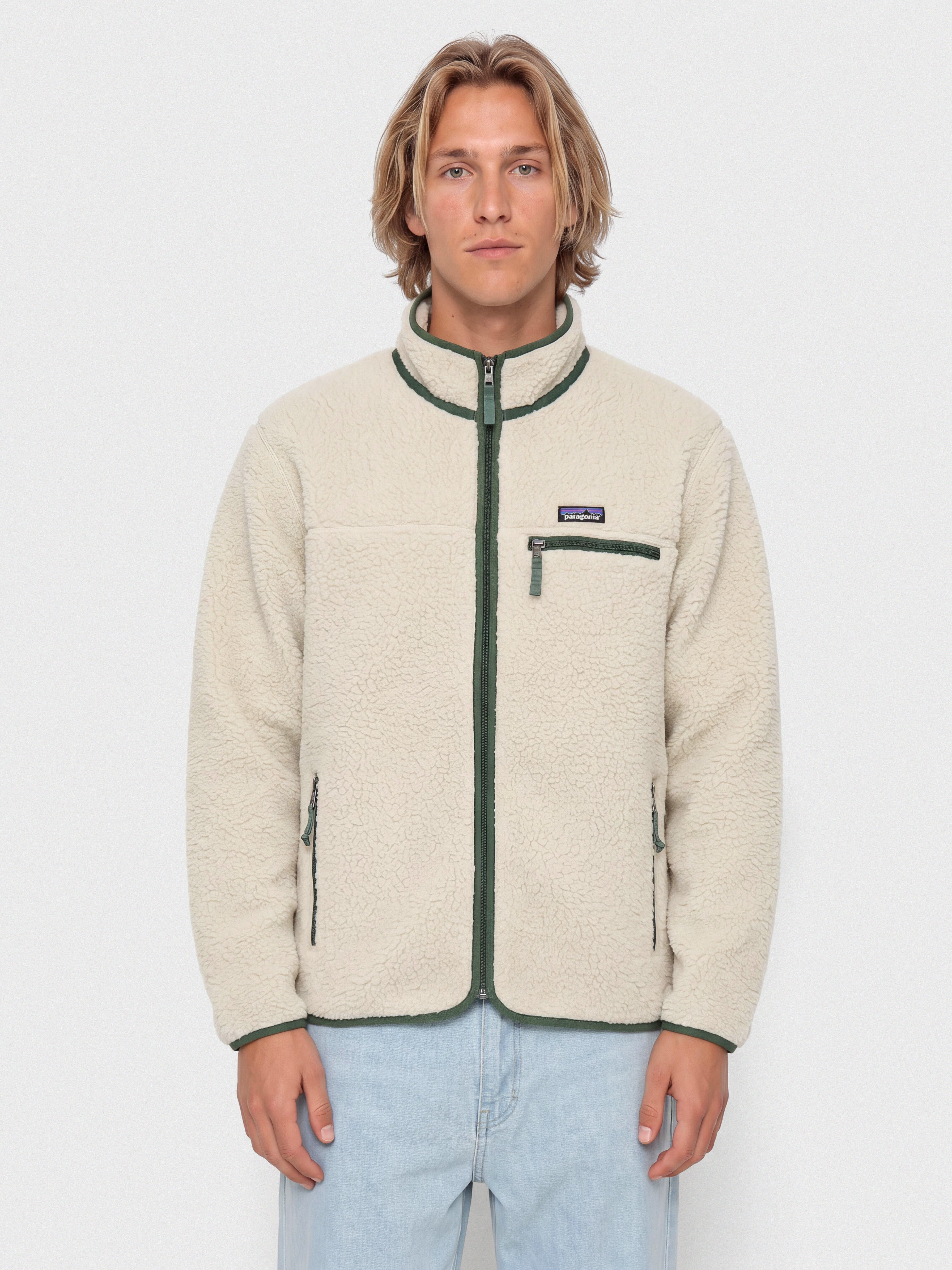 Bunda Patagonia Retro Pile (pelican w/canopy green)