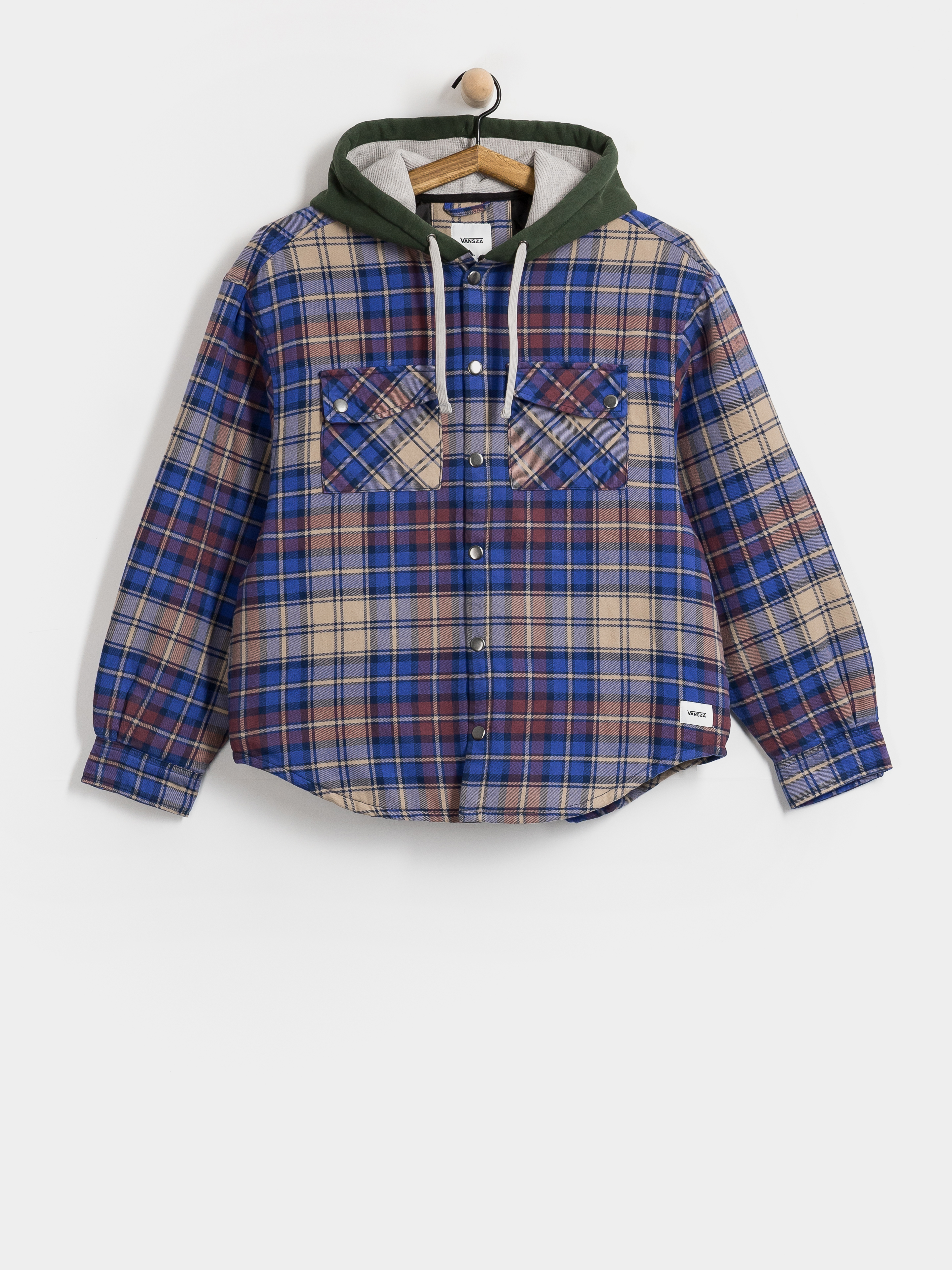 Bunda Vans Vansza Flannel Hoodie Wmn (deep indigo)