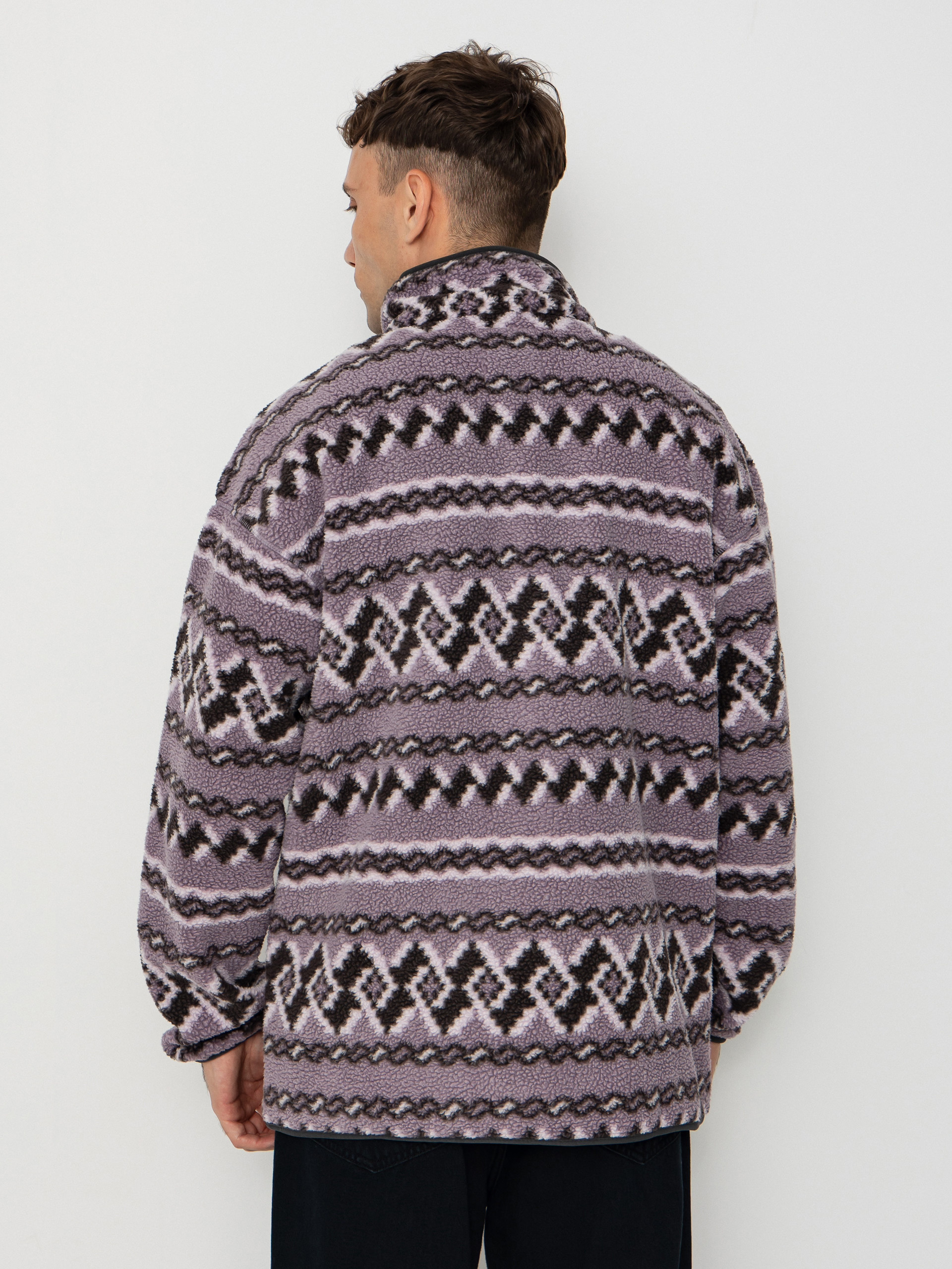 Pánsky Flísová mikina Columbia Helvetia II Printed Half Snap (shale purple knitknot)