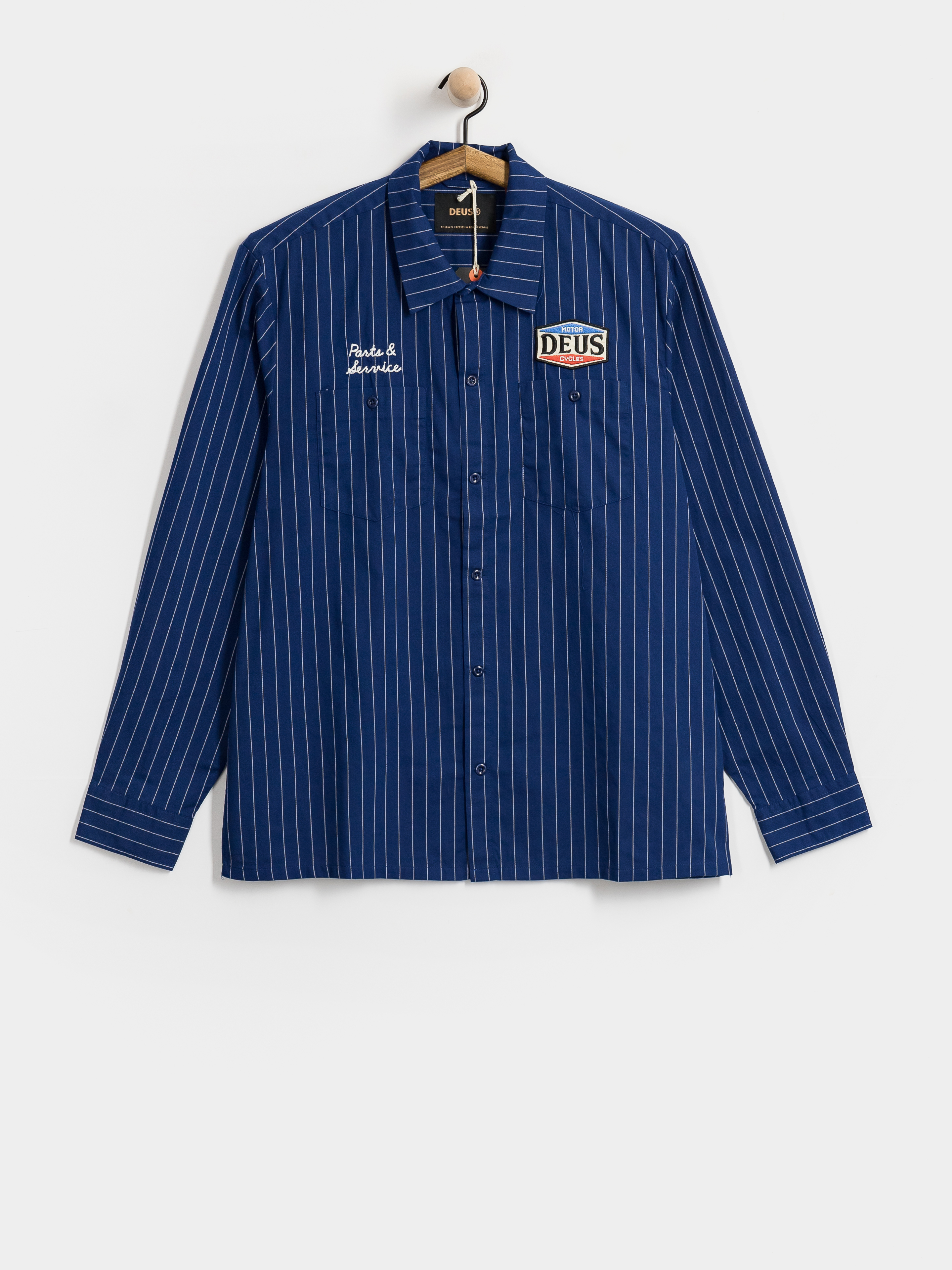 Košeľa Deus Ex Machina Forecourt Stripe (mechanic blue)