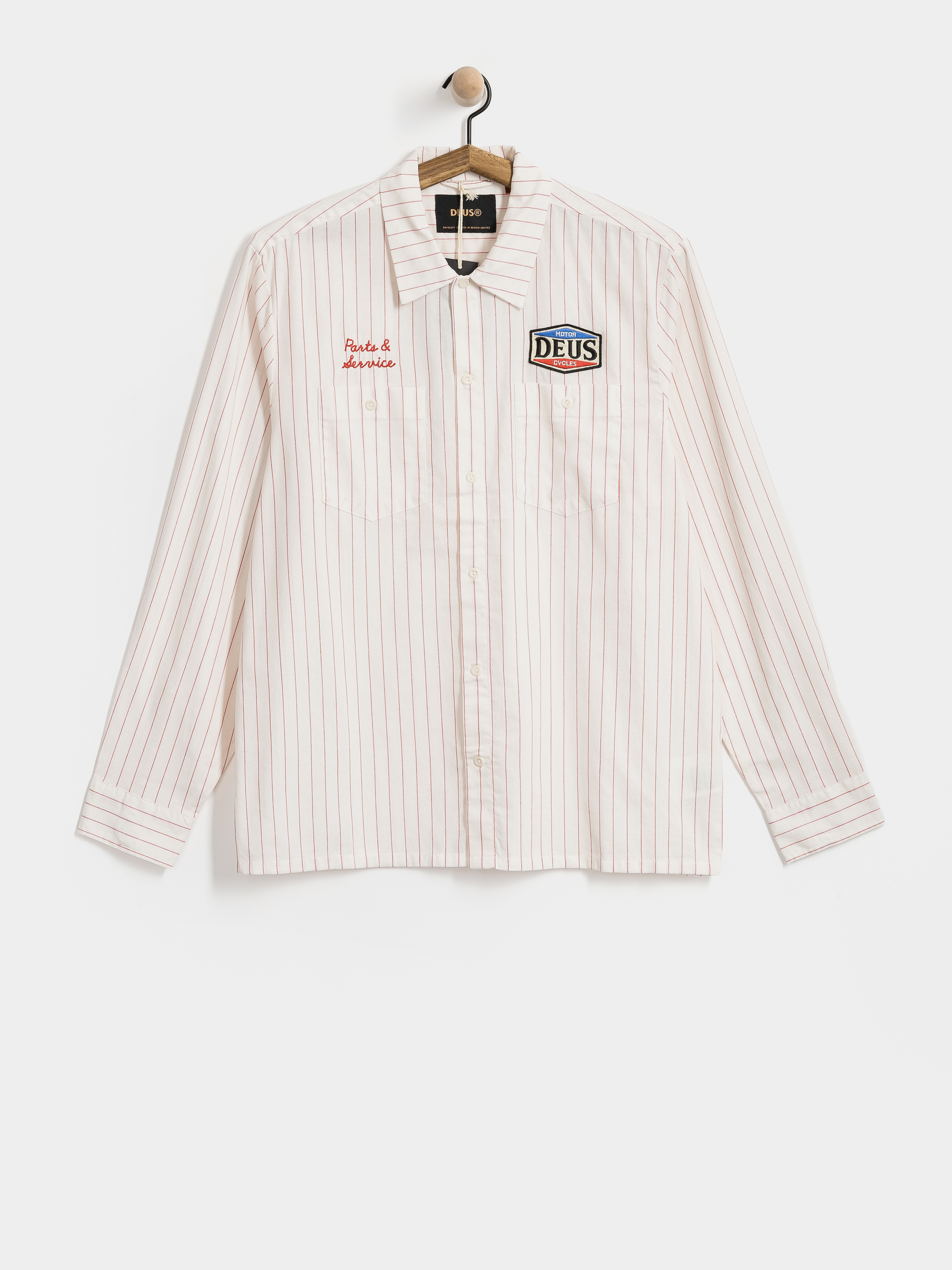 Košeľa Deus Ex Machina Forecourt Stripe (vintage white)