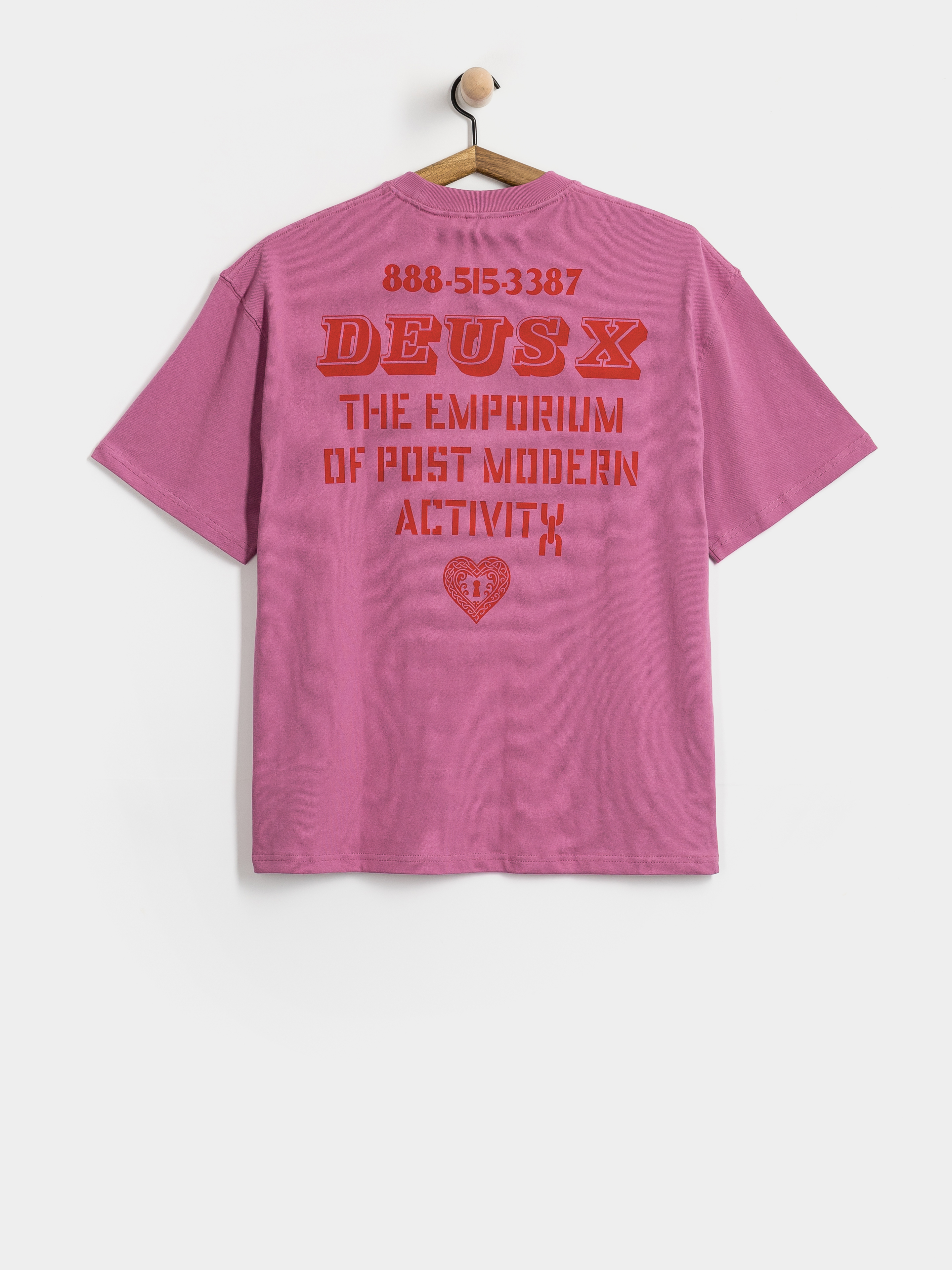 Tričko Deus Ex Machina Upstairs (red violet)
