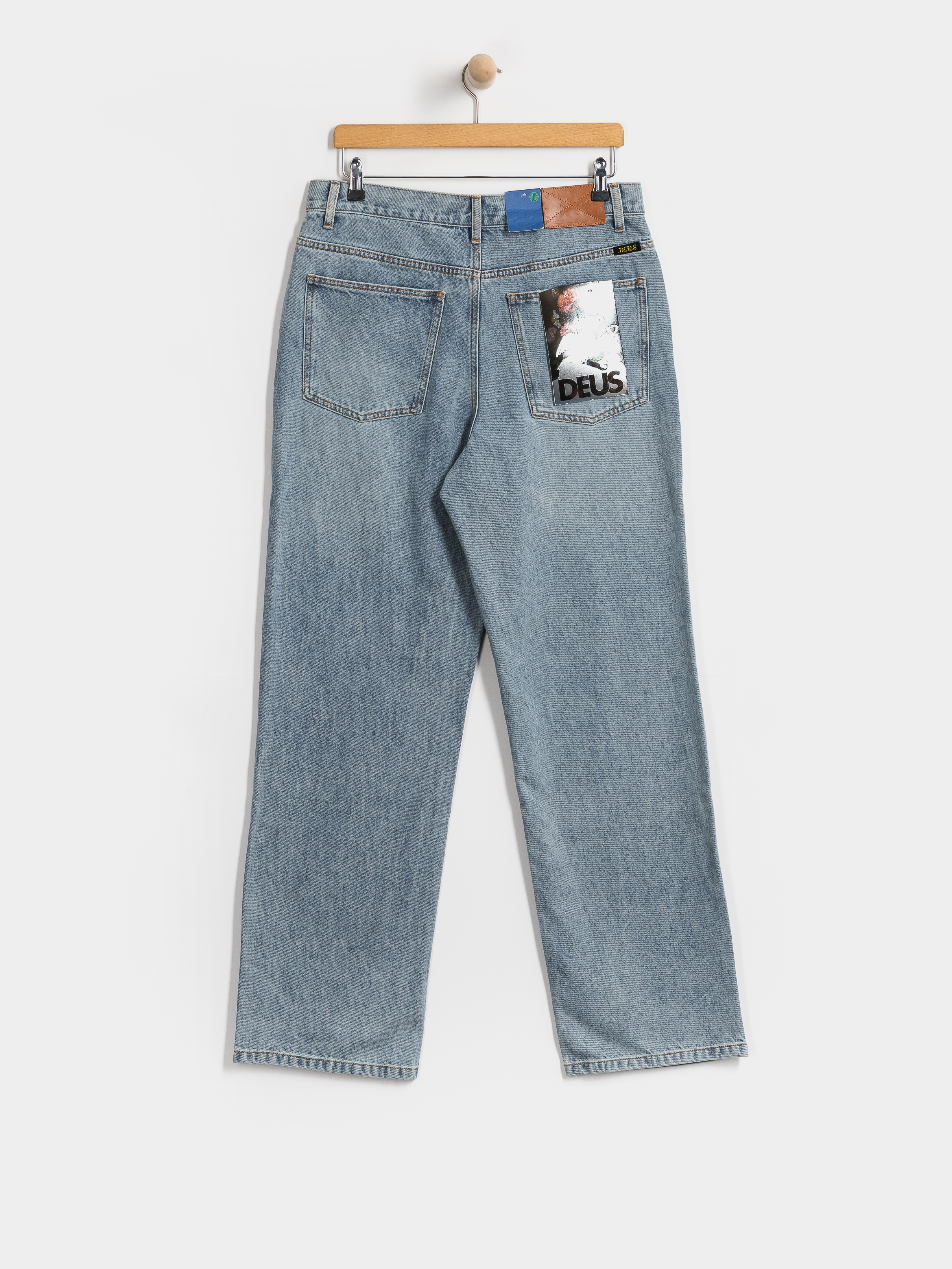 Nohavice Deus Ex Machina True Line Straight (washed indigo)