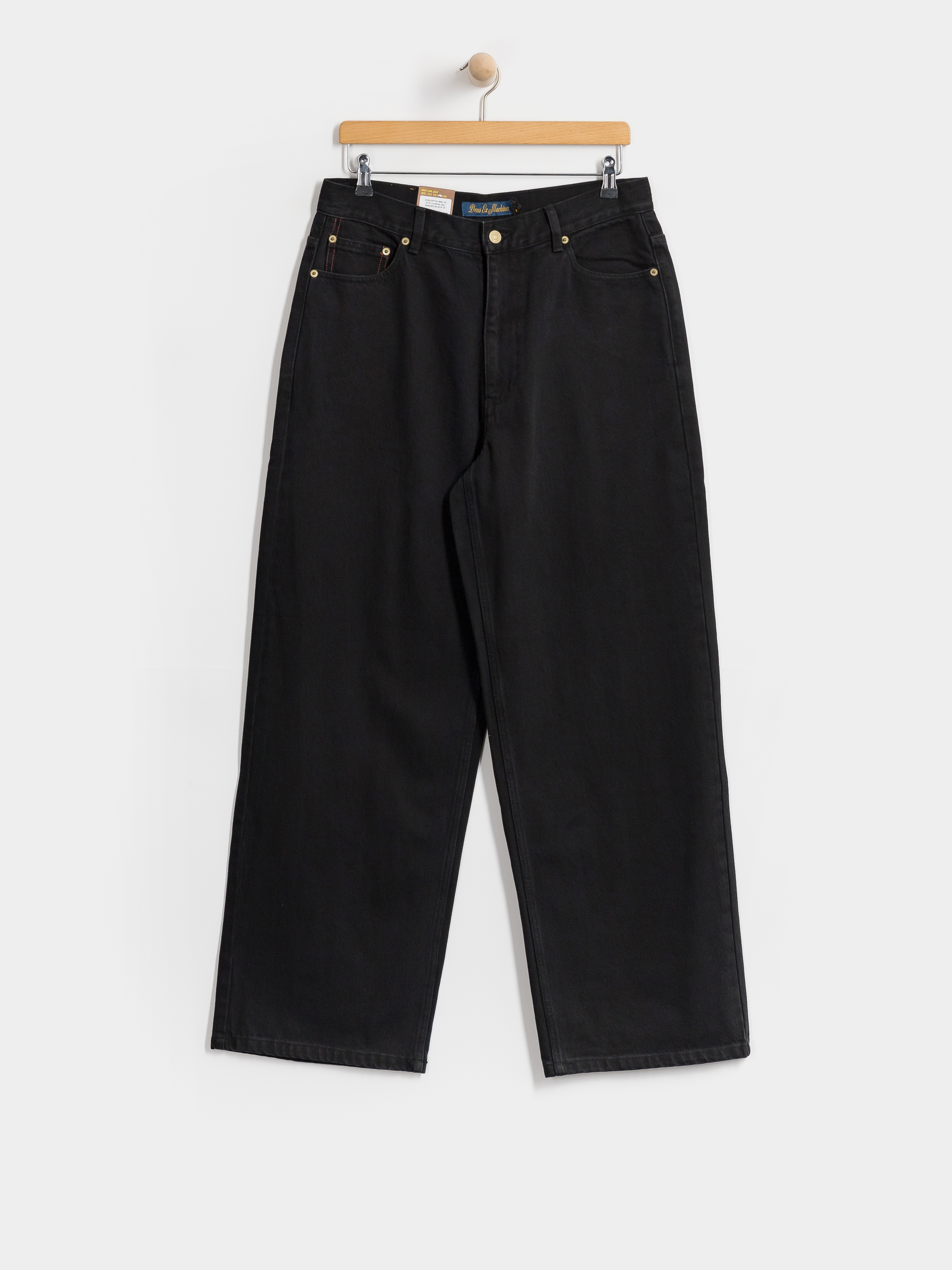 Nohavice Deus Ex Machina Drift Line Wide (washed black)