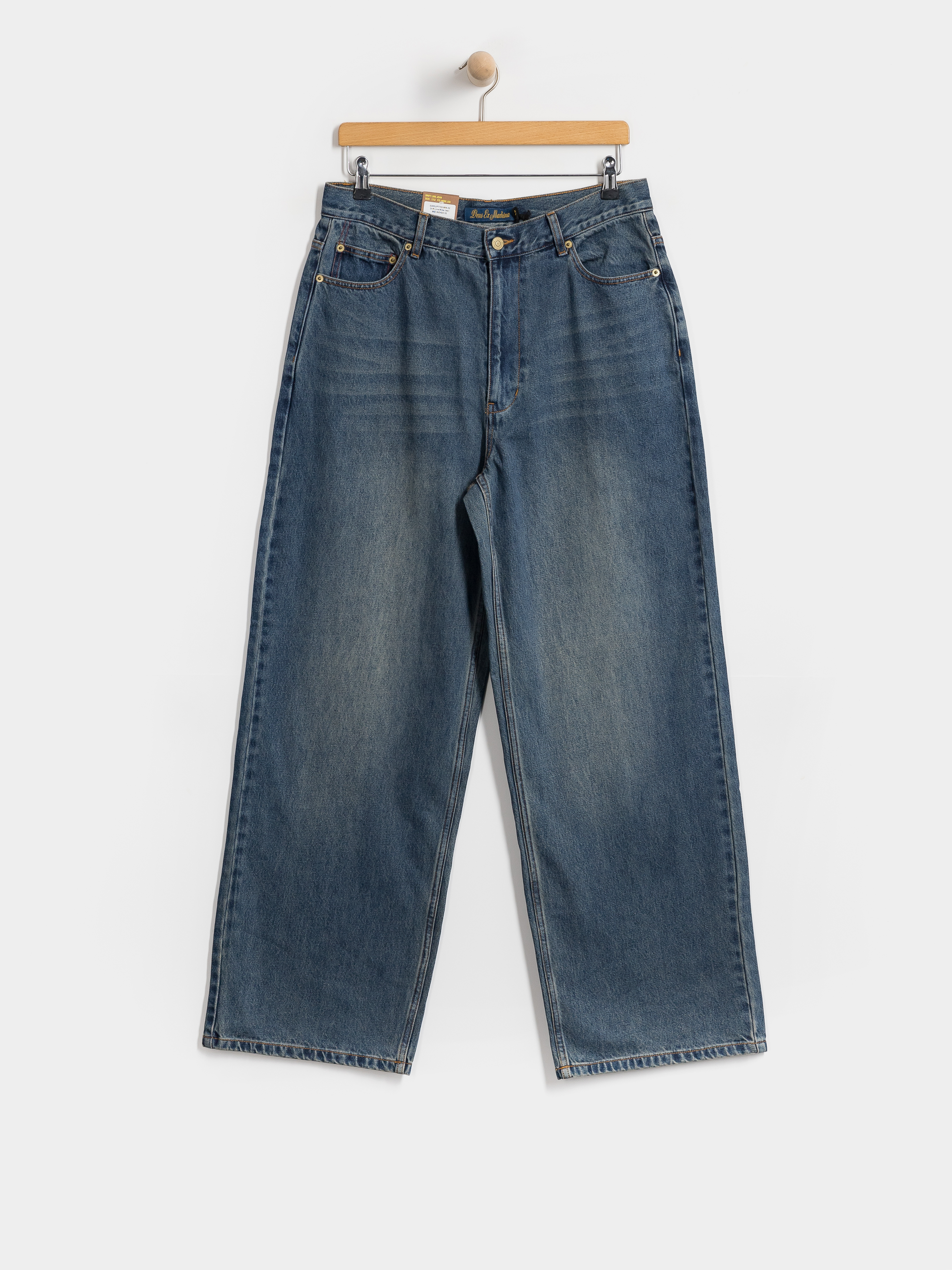 Nohavice Deus Ex Machina Drift Line Wide (mid indigo)