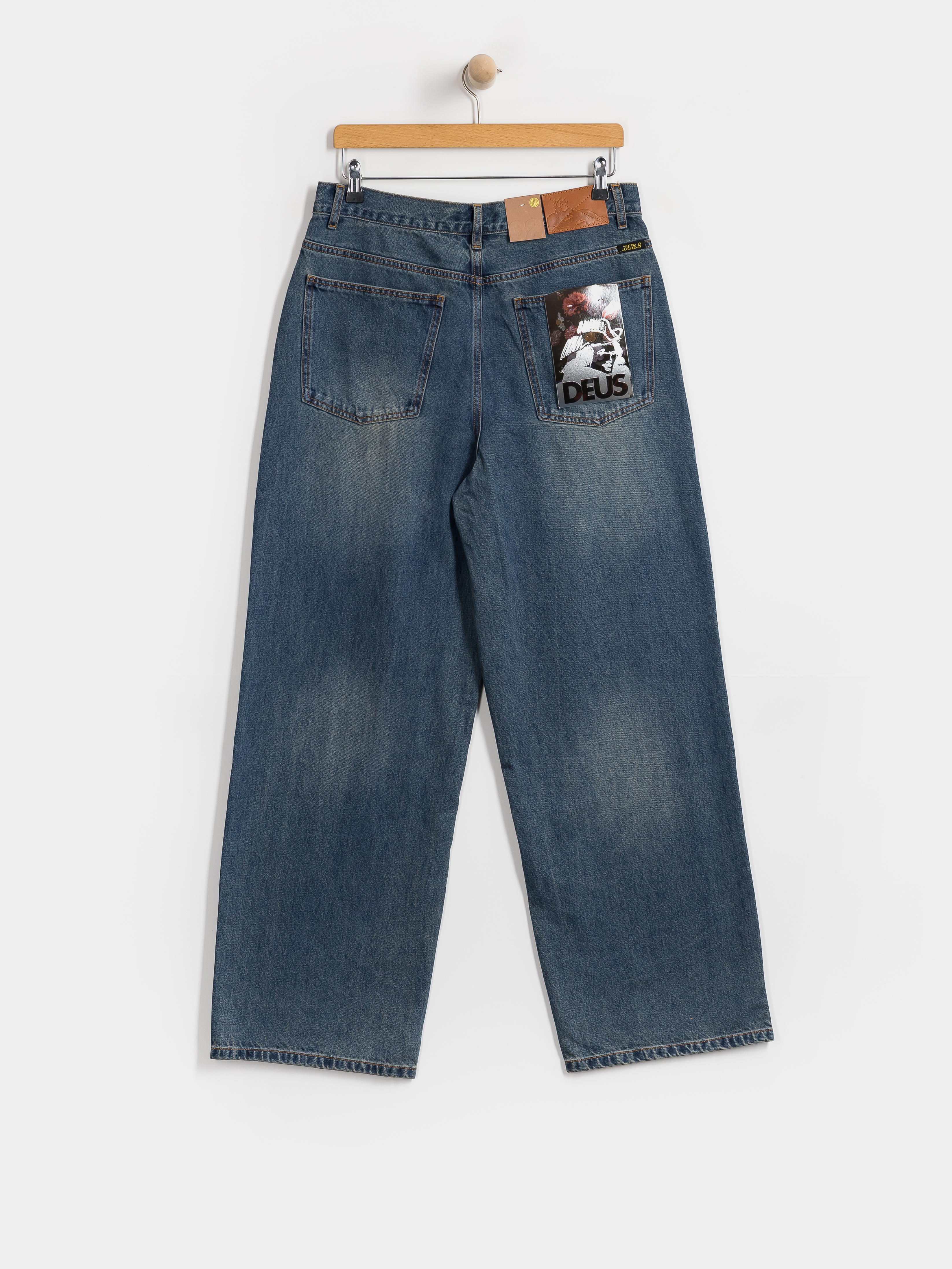 Nohavice Deus Ex Machina Drift Line Wide (mid indigo)