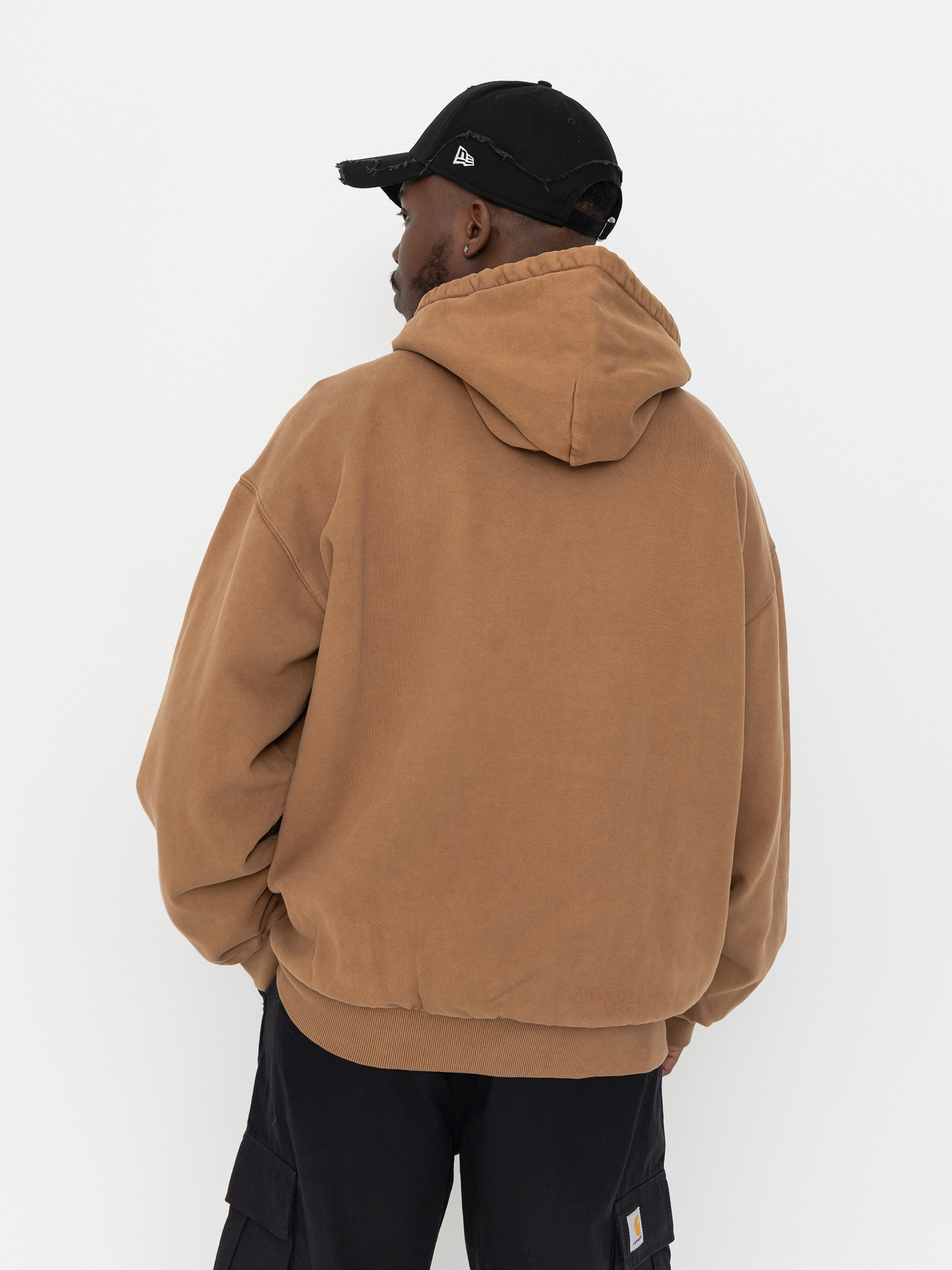 Mikina s kapucňou Carhartt WIP Vista ZHD (wip h brown/garment dyed)