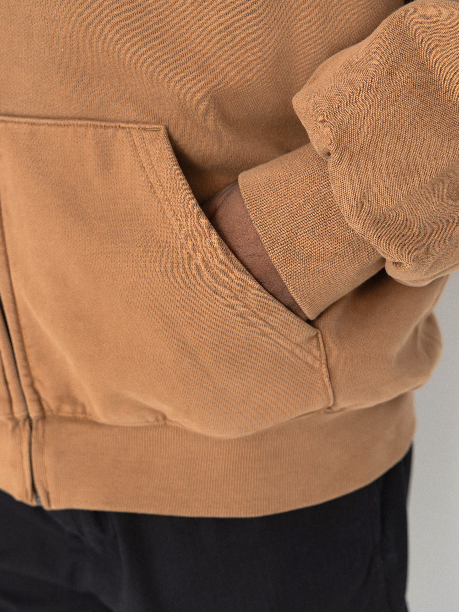 Mikina s kapucňou Carhartt WIP Vista ZHD (wip h brown/garment dyed)