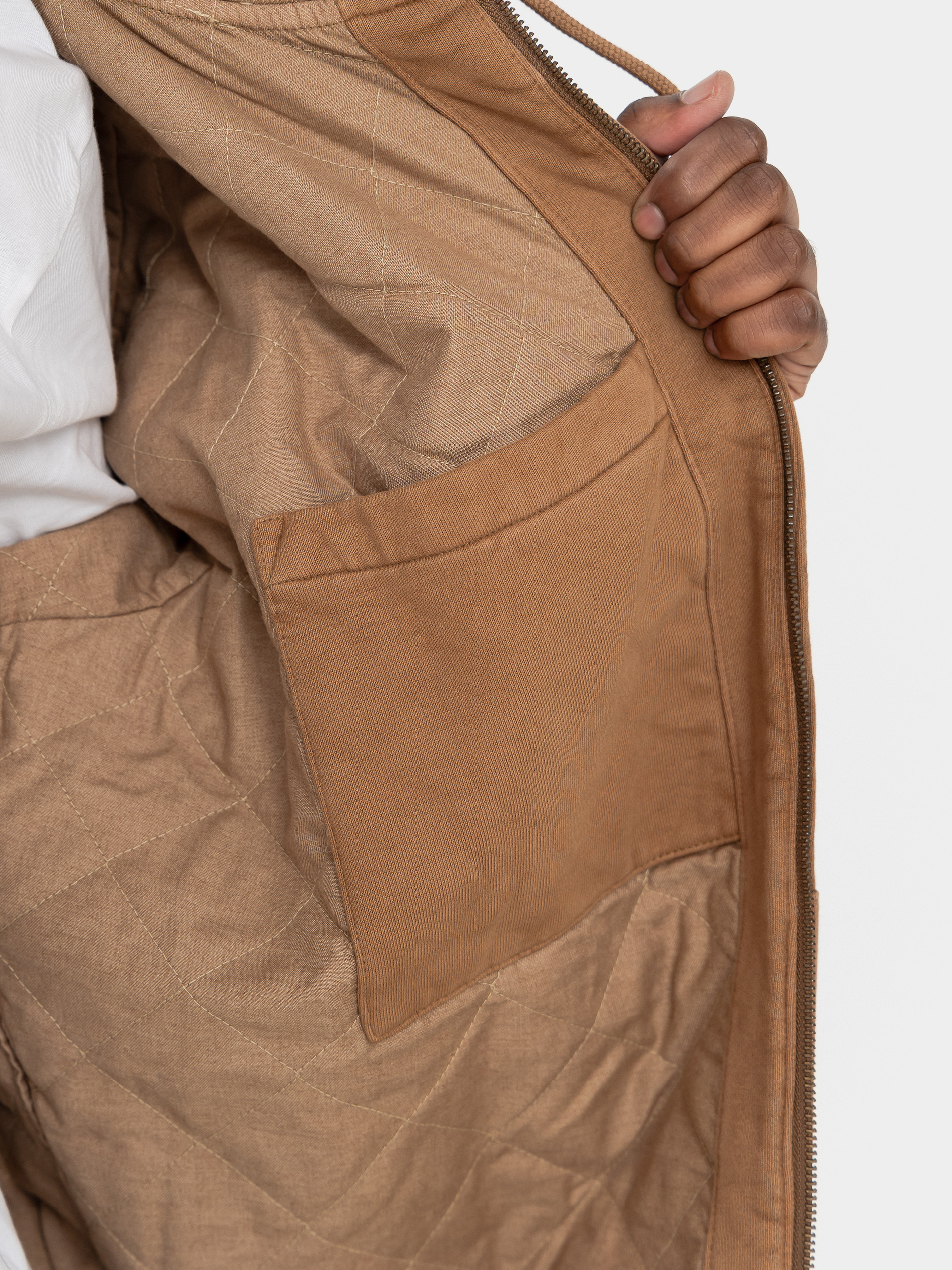 Mikina s kapucňou Carhartt WIP Vista ZHD (wip h brown/garment dyed)