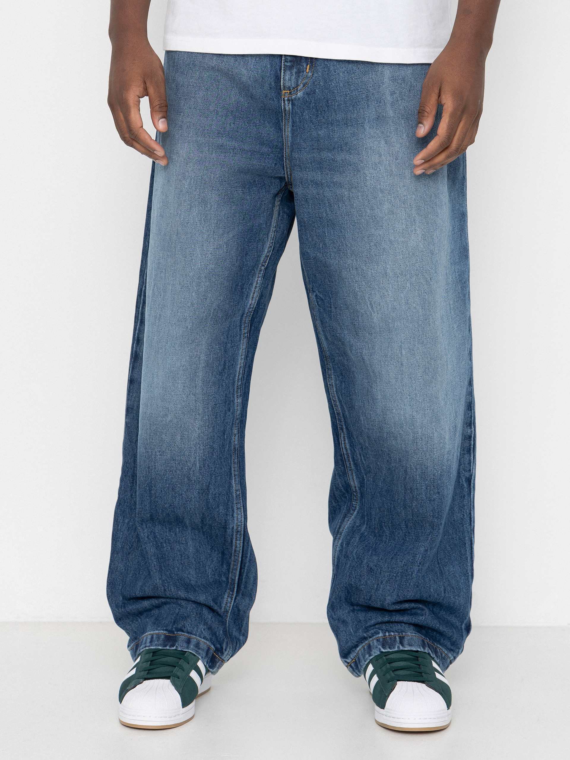 Nohavice Carhartt WIP Brandon (blue/marble used wash)