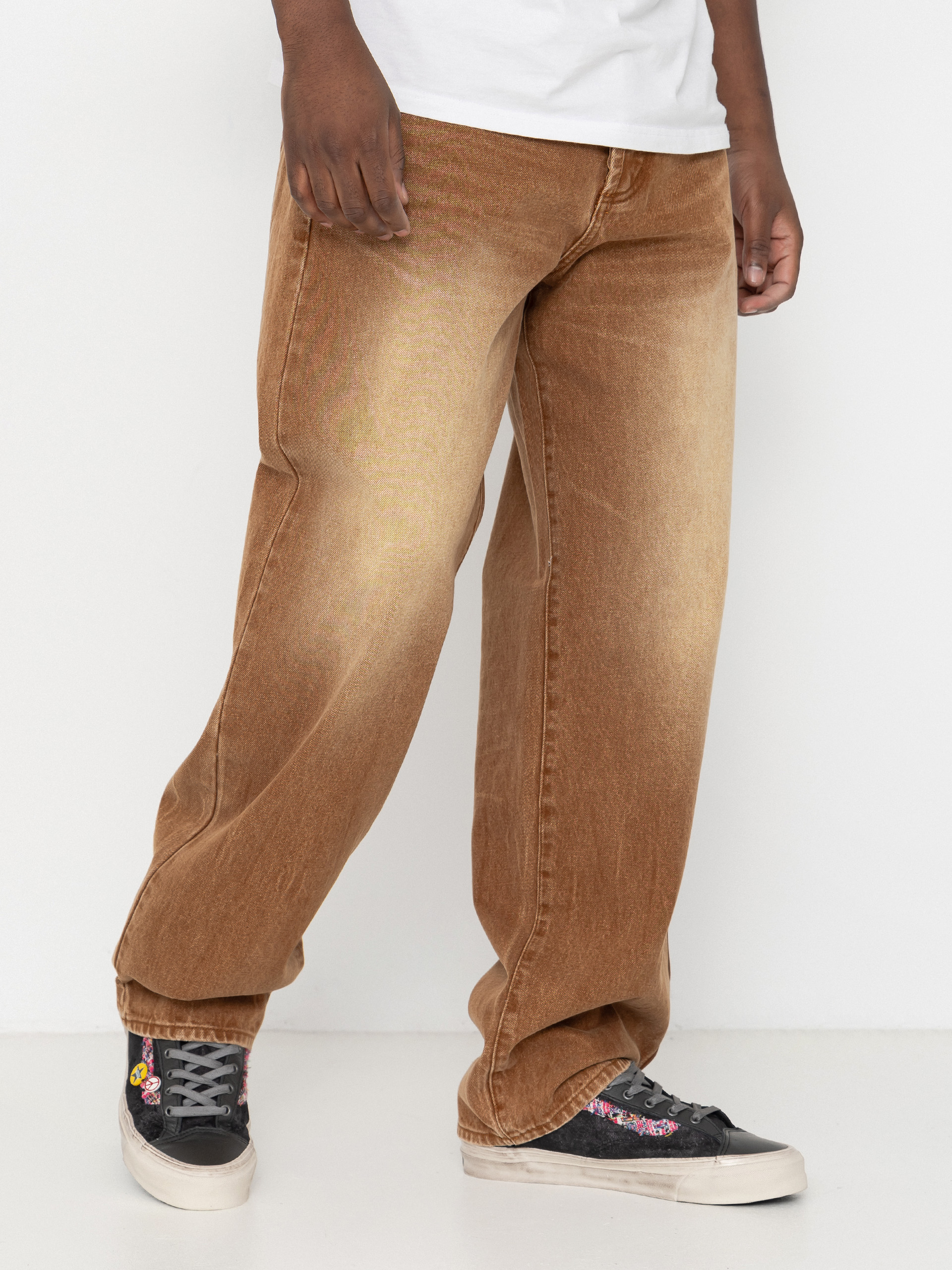 Nohavice OBEY Boxcar Straight Denim (archive brown)