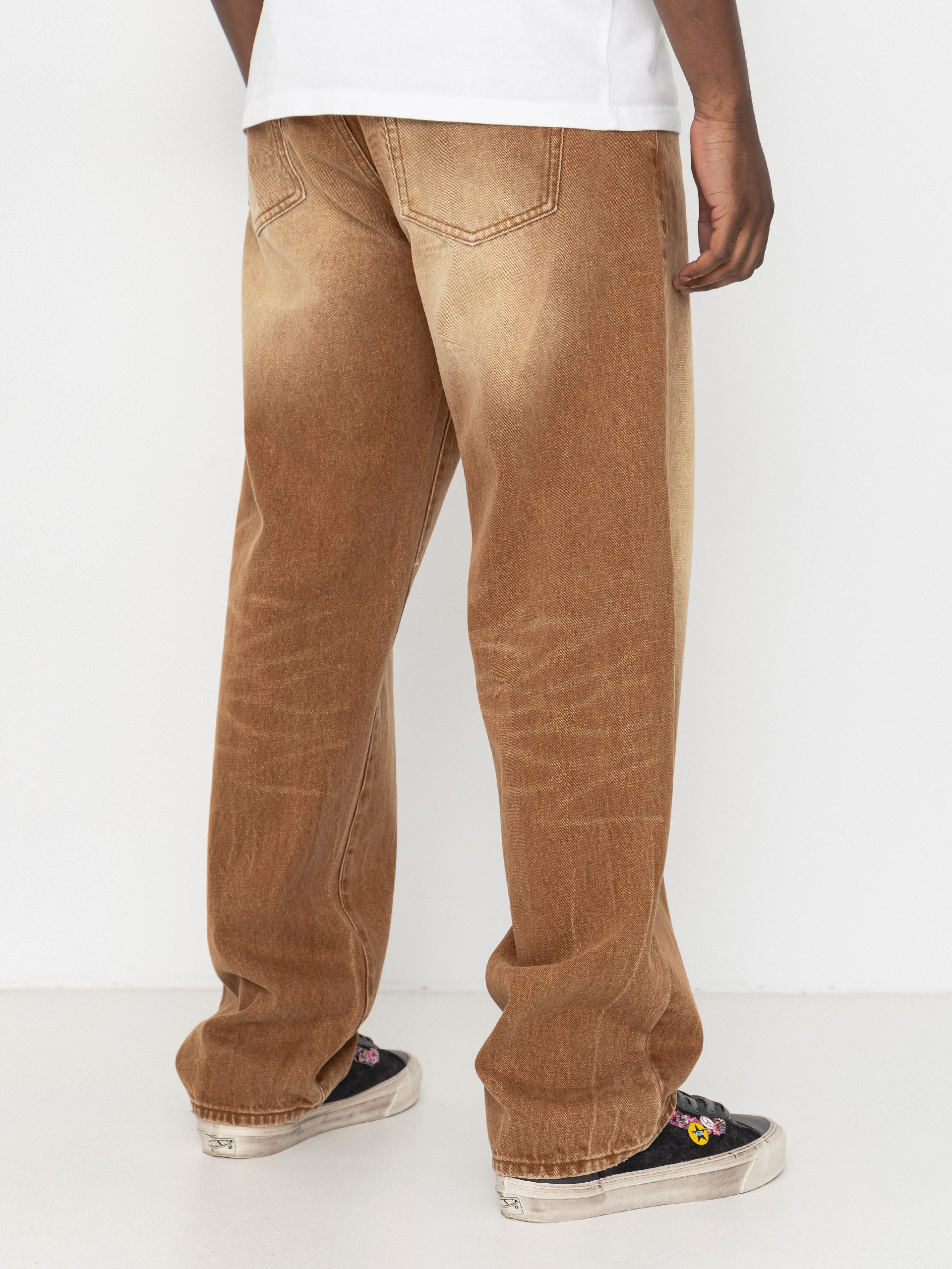 Nohavice OBEY Boxcar Straight Denim (archive brown)