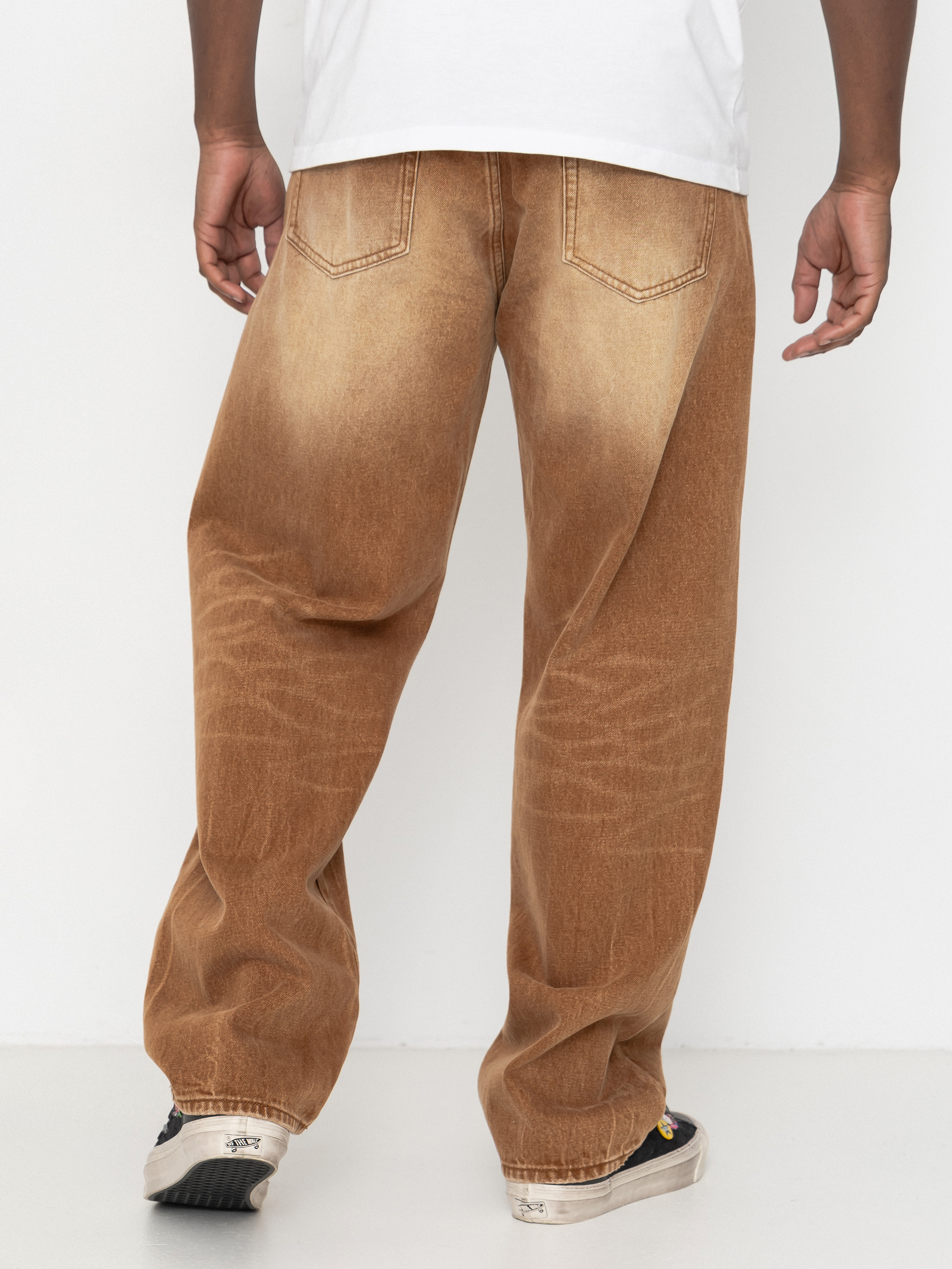 Nohavice OBEY Boxcar Straight Denim (archive brown)