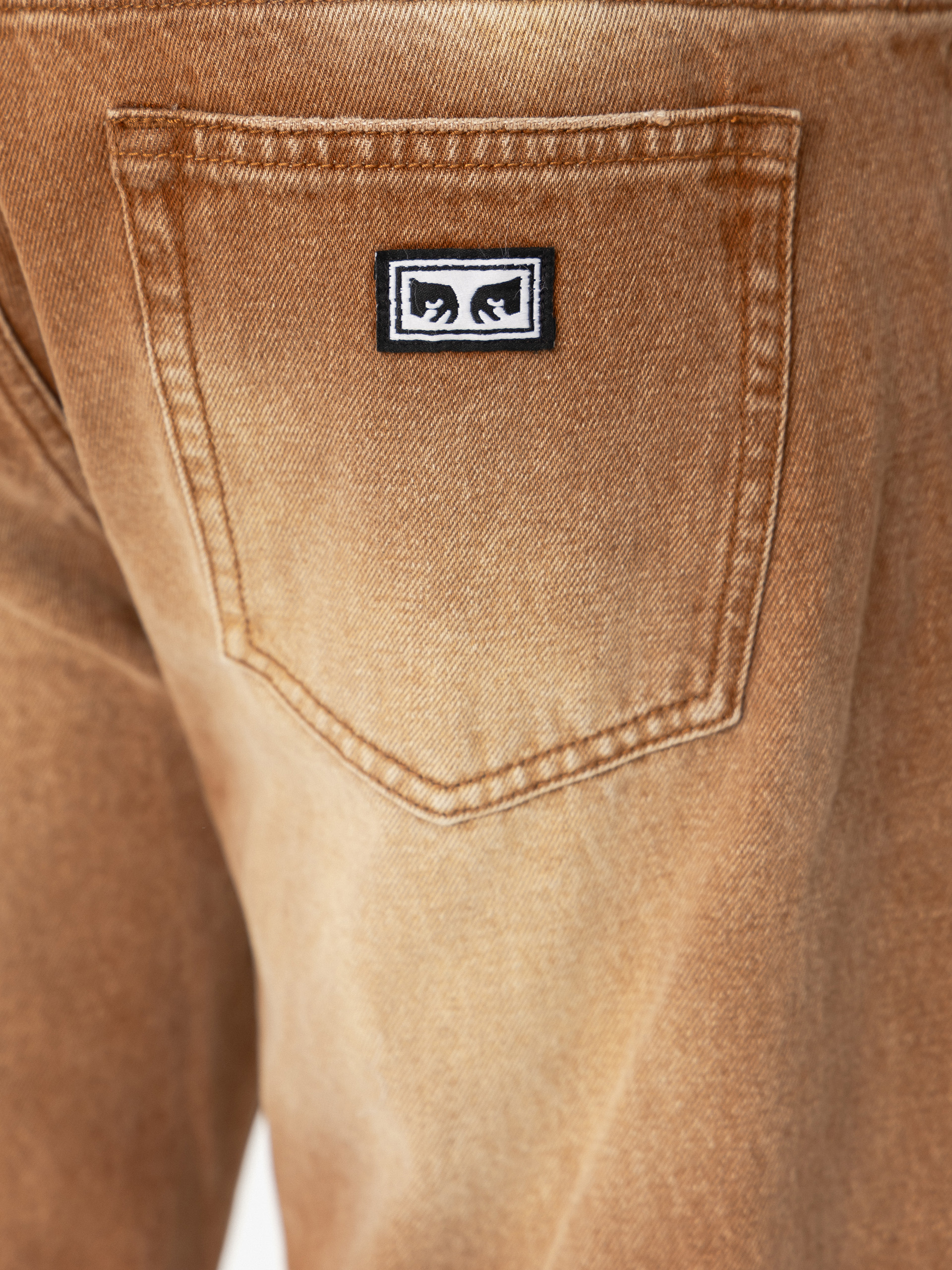 Nohavice OBEY Boxcar Straight Denim (archive brown)