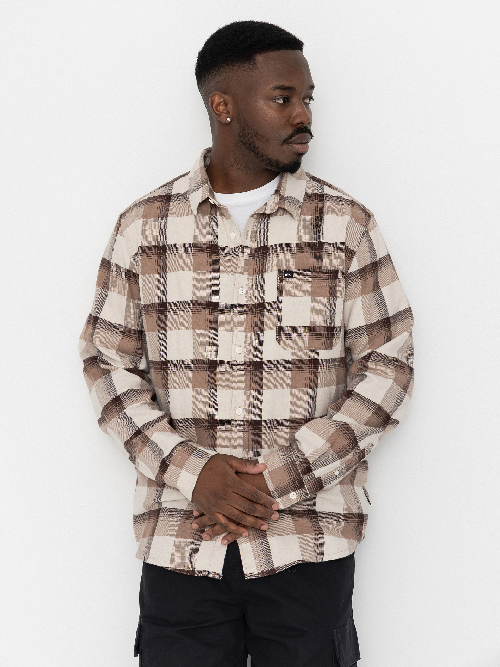 Košeľa Quiksilver Motherfly Plaid (pine bark motherfly)