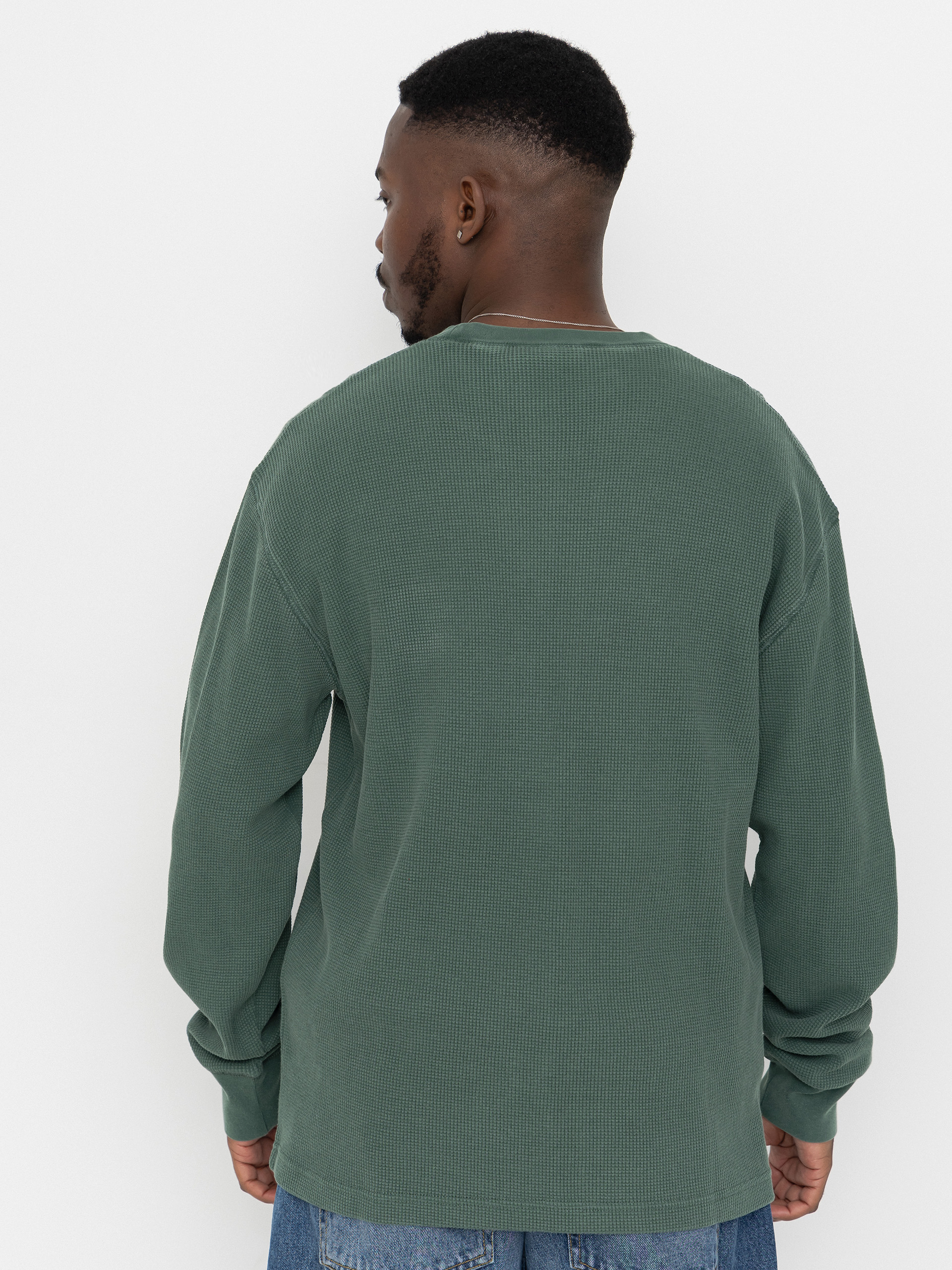 Triko Carhartt WIP Vista Waffle (dark scarab/garment dyed)