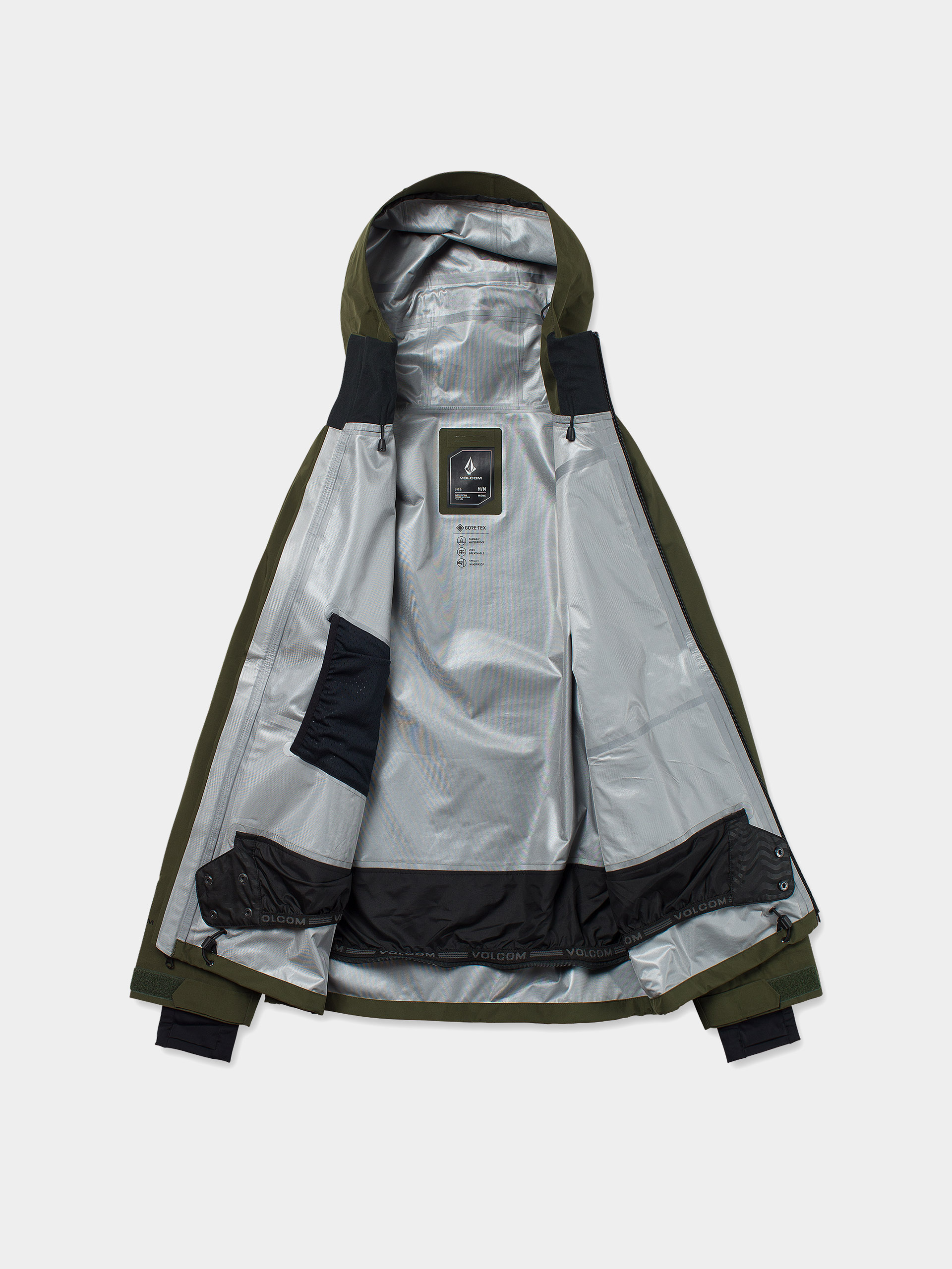 Pánska Snowboardová bunda Volcom Tester 3L Gore Tex (dark green)