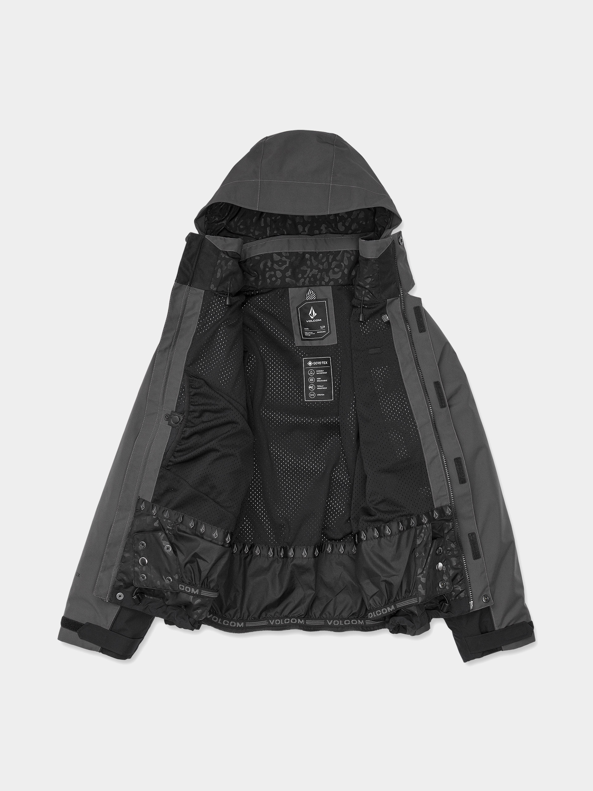 Dámska Snowboardová bunda Volcom Yourfav Baggy Gore (dark grey)