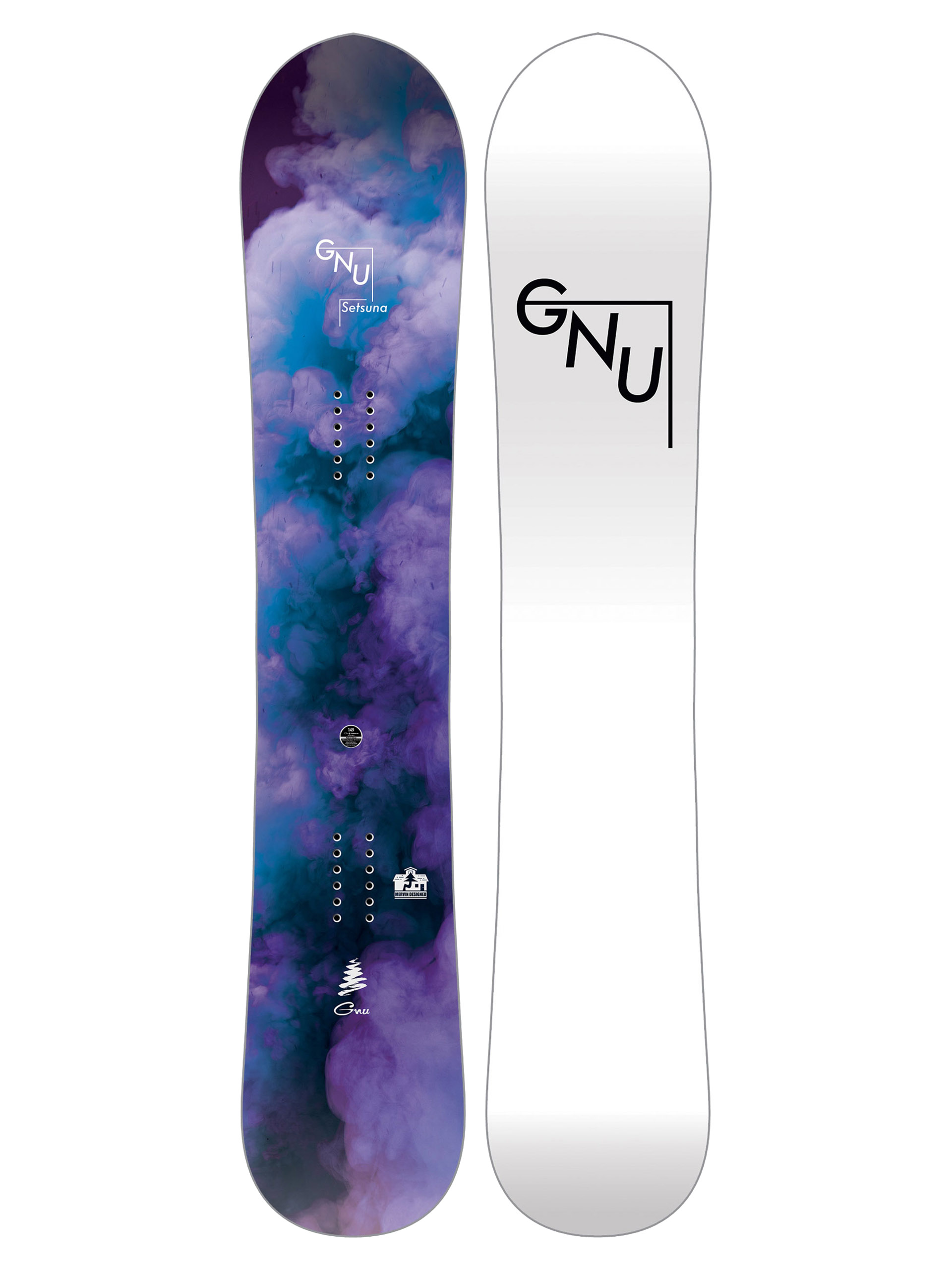 Dámska Snowboard Gnu Setsuna (white/black)
