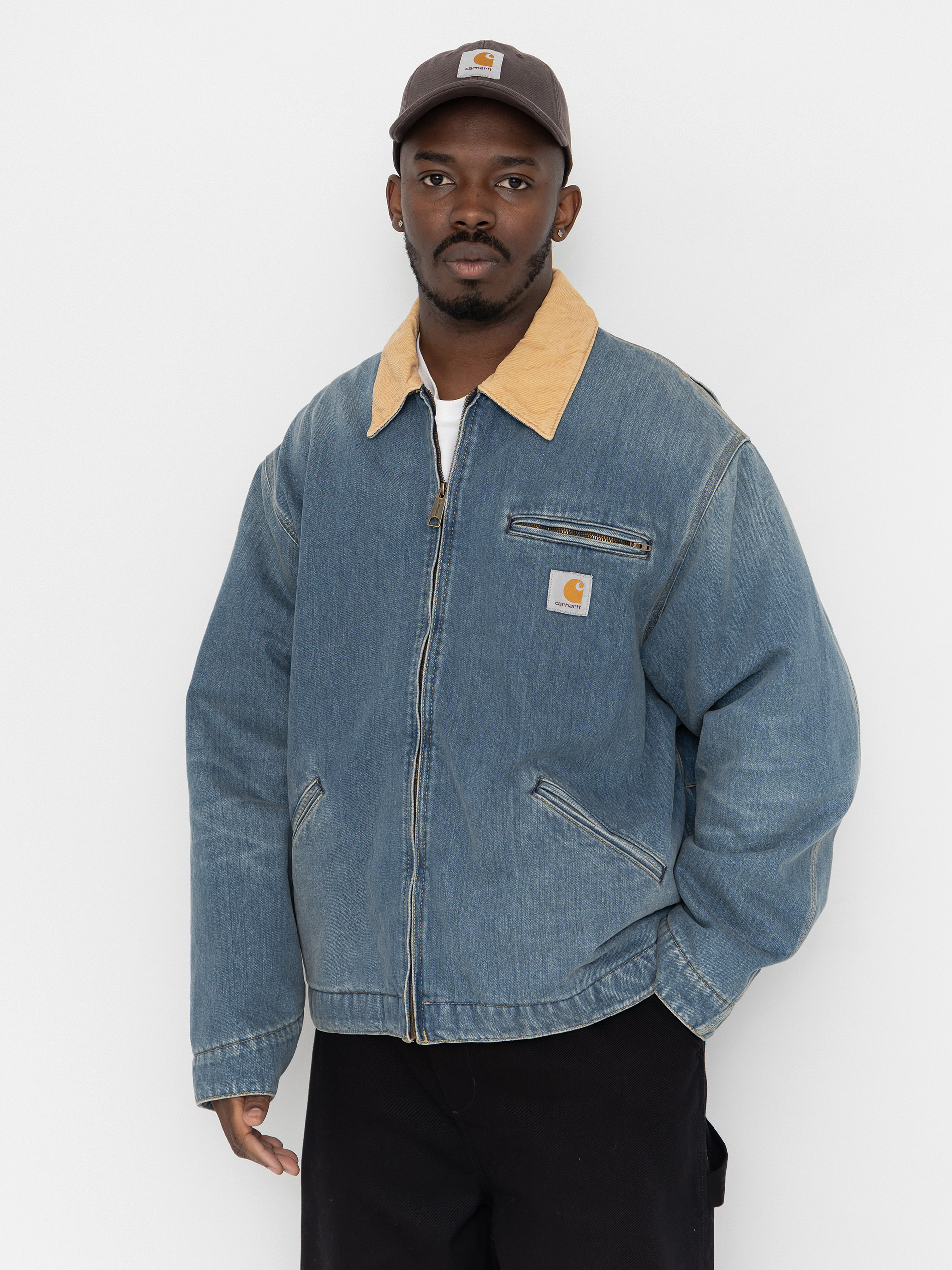 Bunda Carhartt WIP OG Detroit (blue/dusty h brown/old used wash)