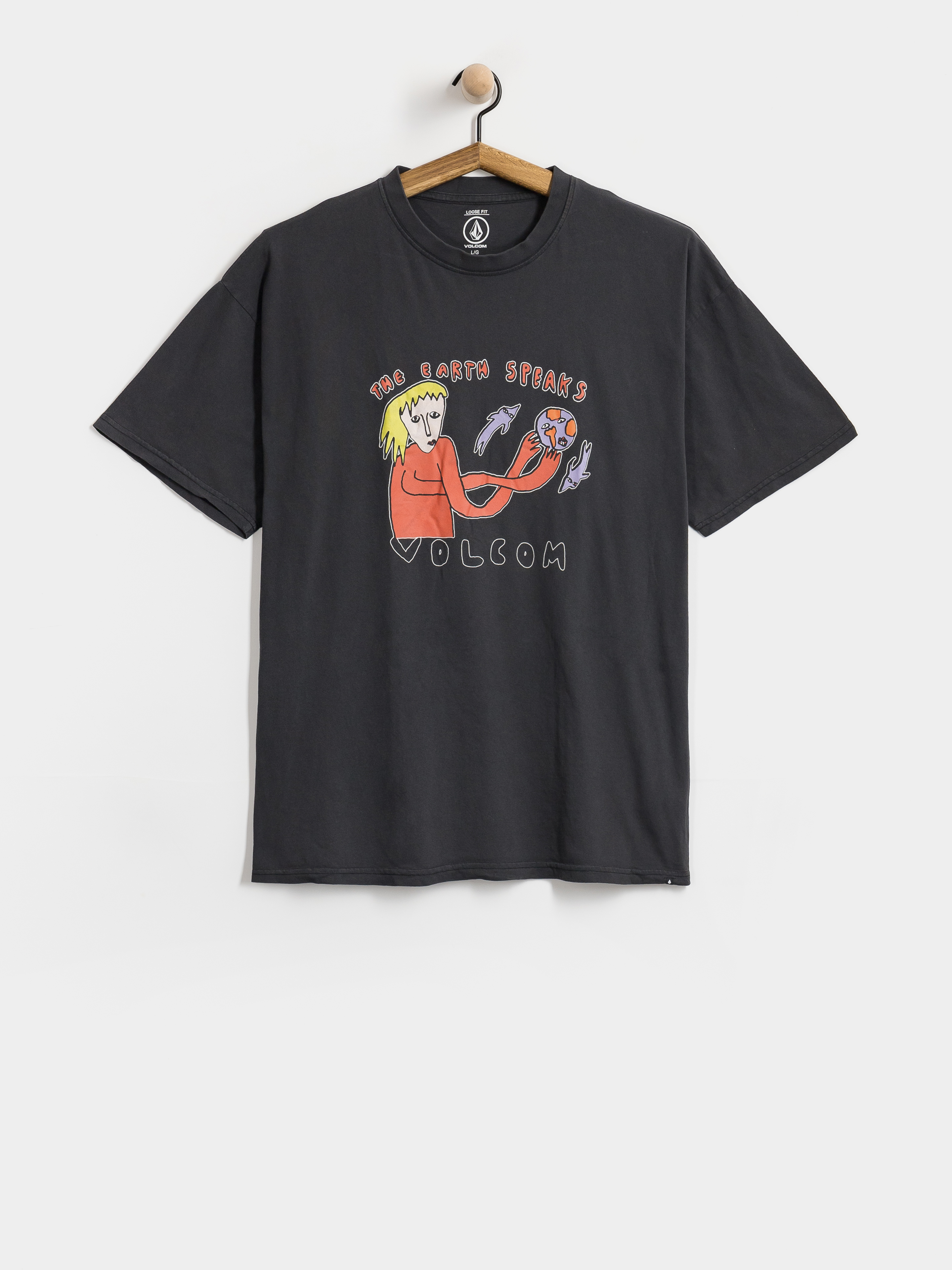 Tričko Volcom Earth Speaks Lse (black)