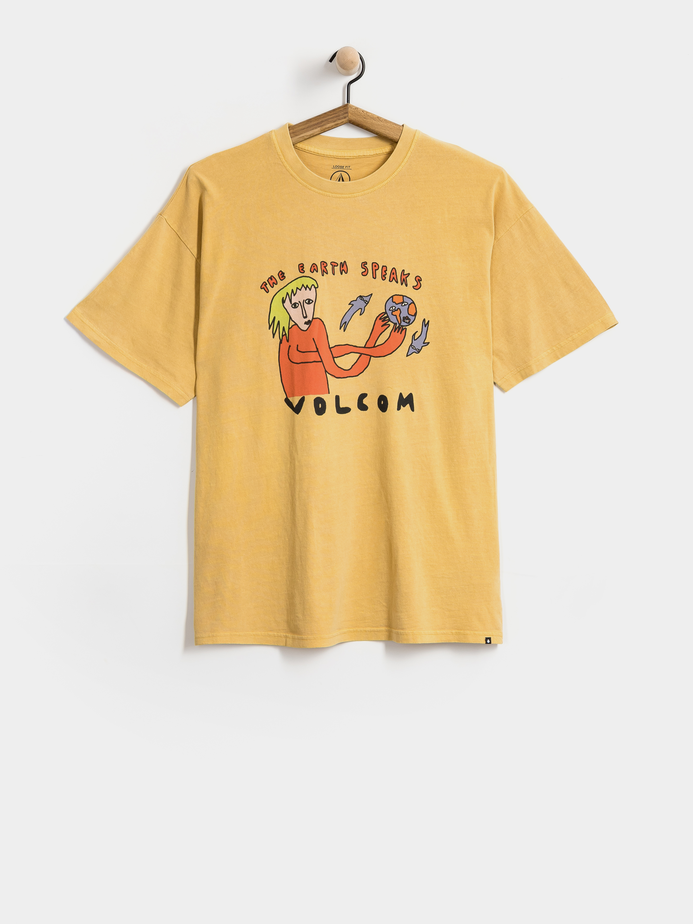 Tričko Volcom Earth Speaks Lse (mustard)