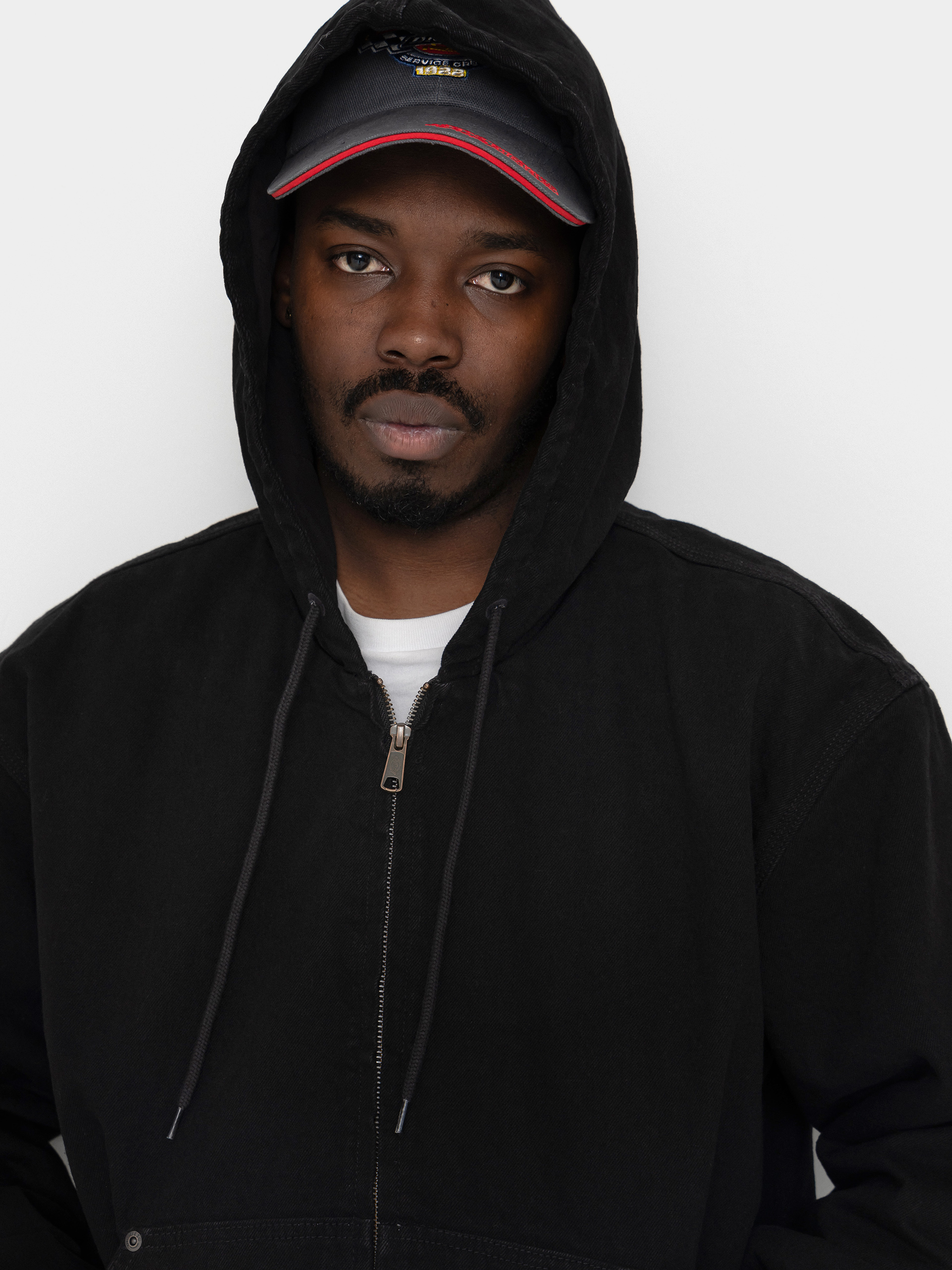 Bunda Dickies Hilham Lined Denim Hooded Bomber (black)