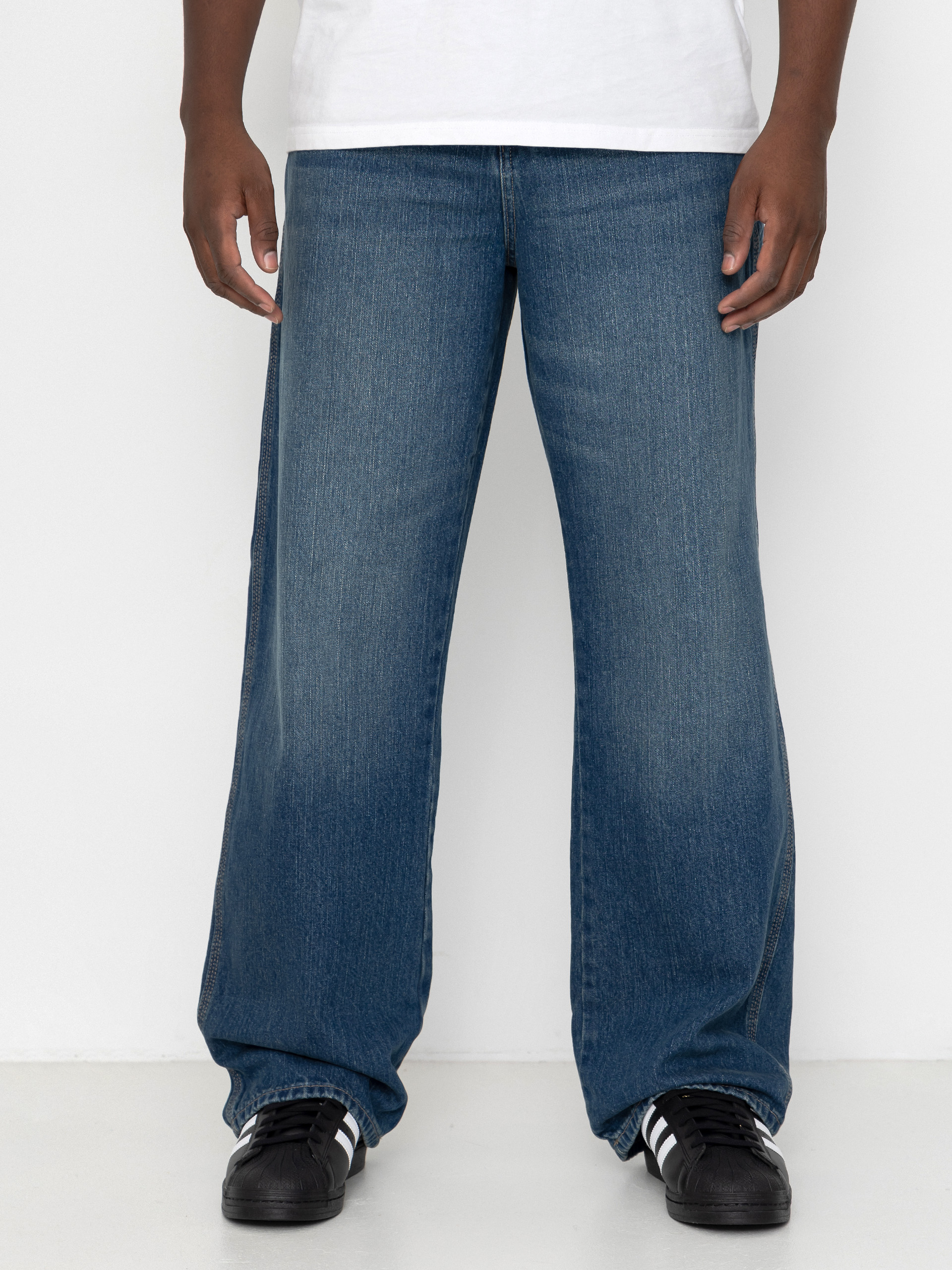 Nohavice Dickies Springerville Baggy Straight Work Jeans (mid blue fade wash)