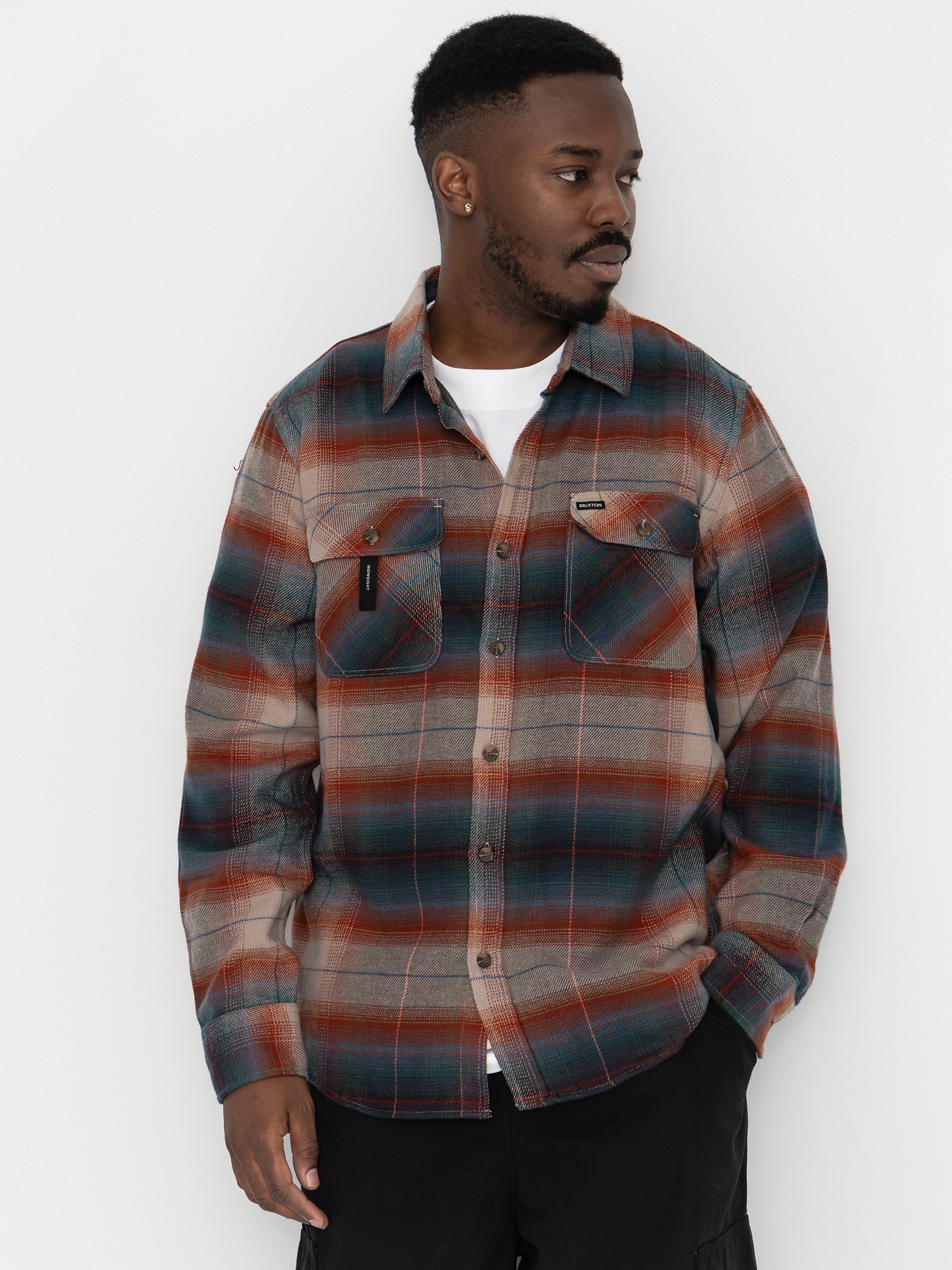 Kou0161eu013ea Brixton Bowery Flannel Ls (multi shadow)