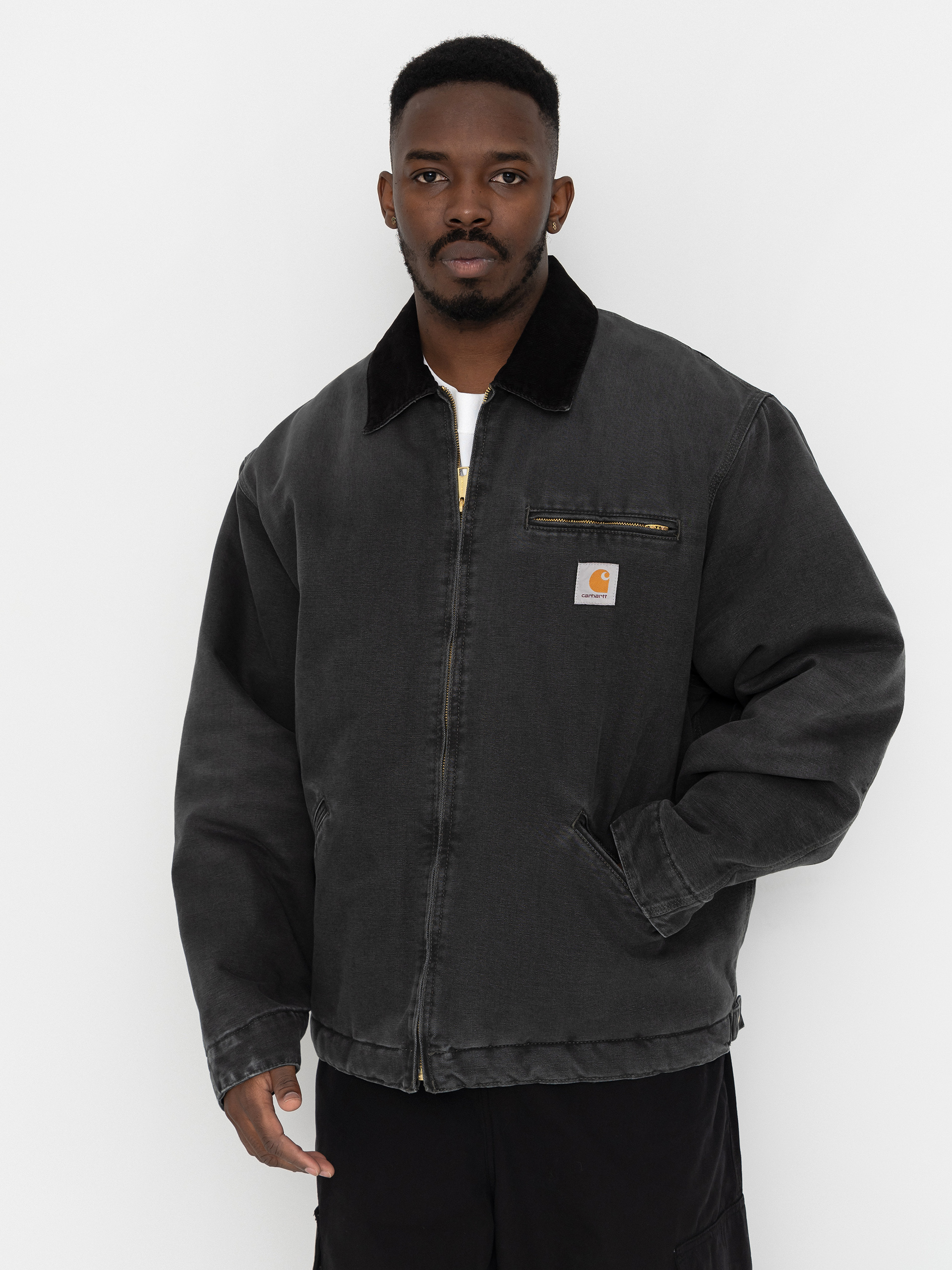 Bunda Carhartt WIP OG Detroit (raven/black/stone canvas)
