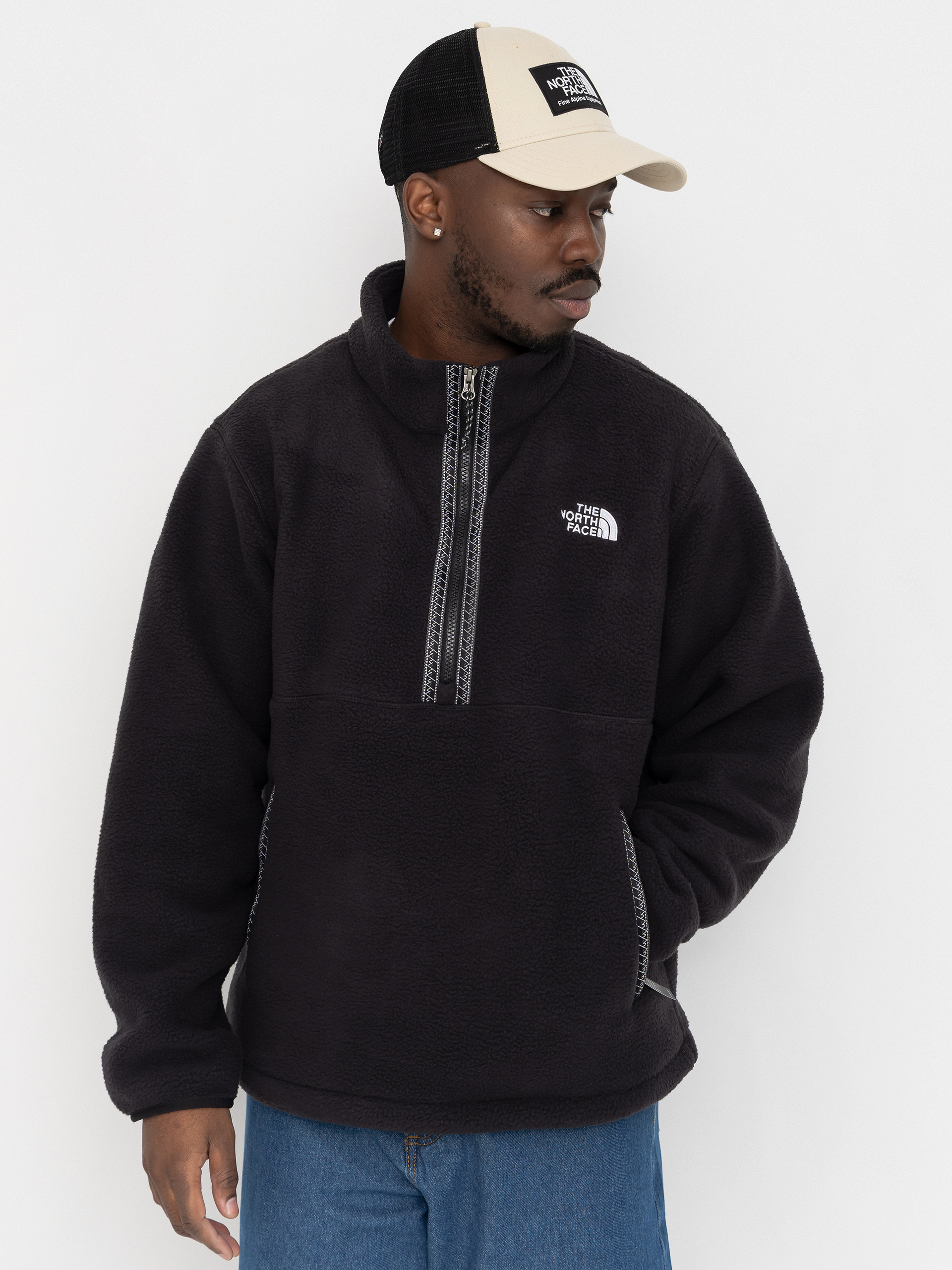Flísová mikina The North Face Fleeski 1/4 Zip (tnf black/tnf black)