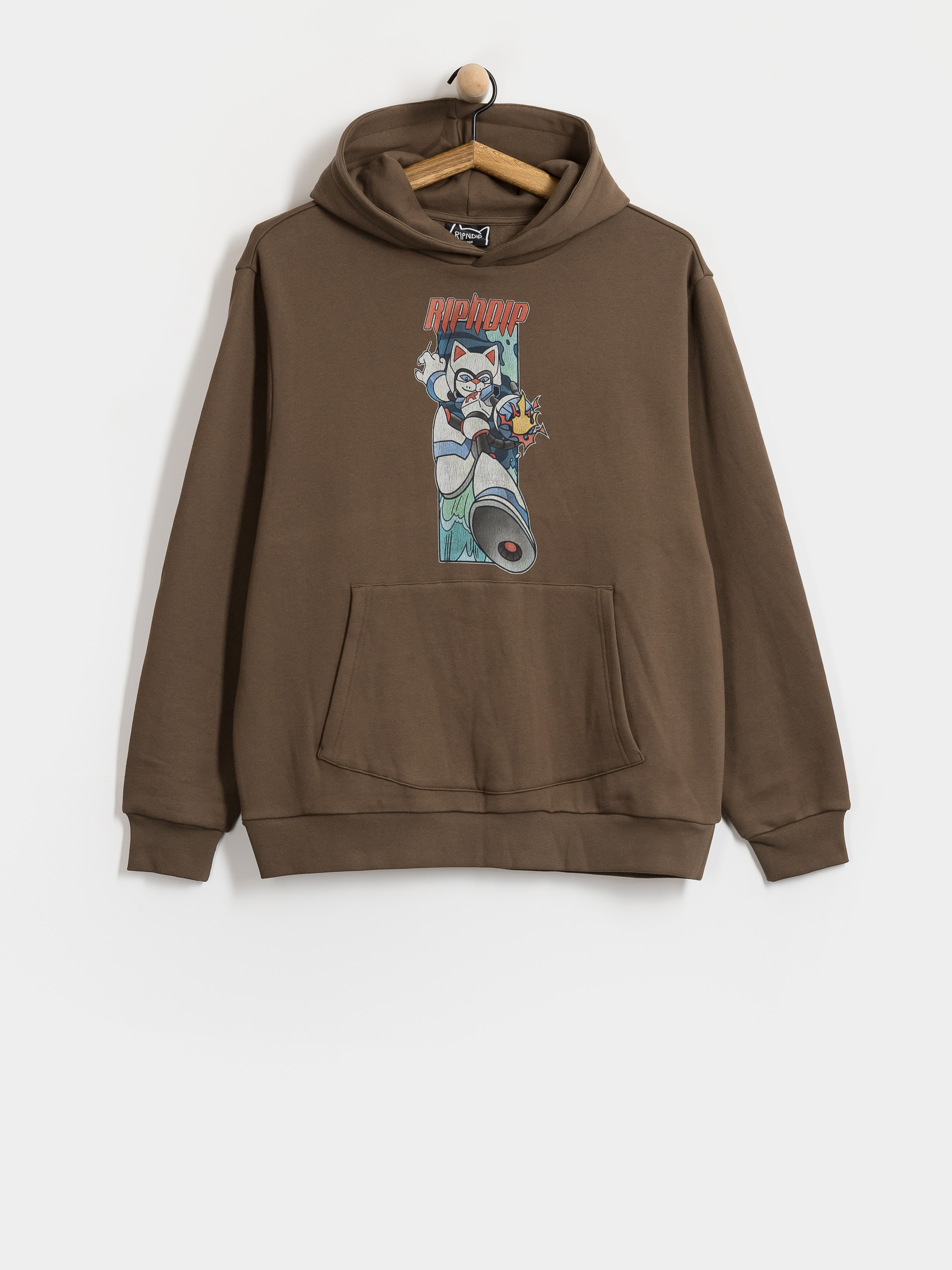 Mikina s kapucňou RipNDip Rokkunerm HD (dusty brown)