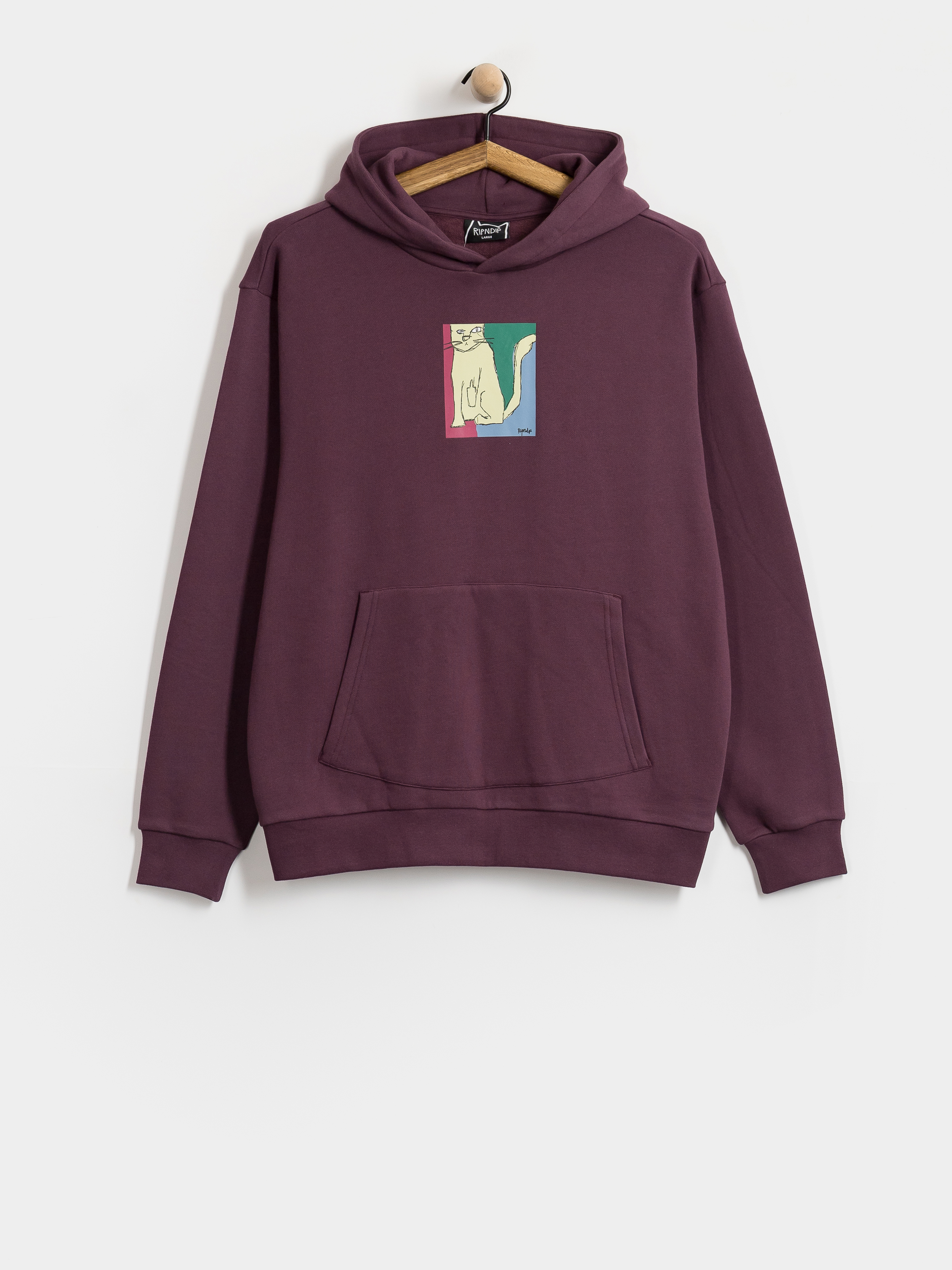 Mikina s kapucňou RipNDip Nermhol HD (dark plum)