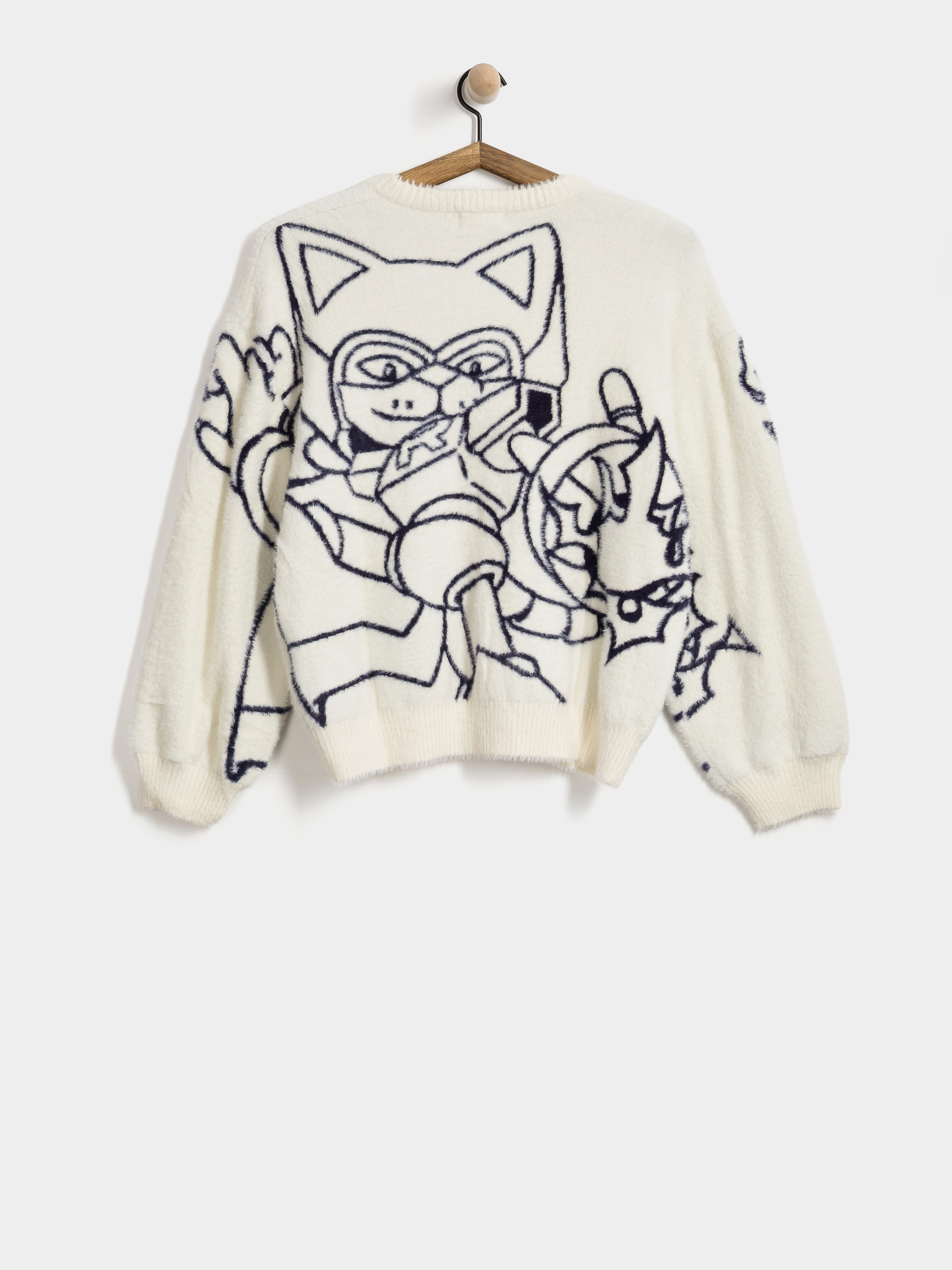 Sveter RipNDip Rokkunerm Mohair Sweater (bone)