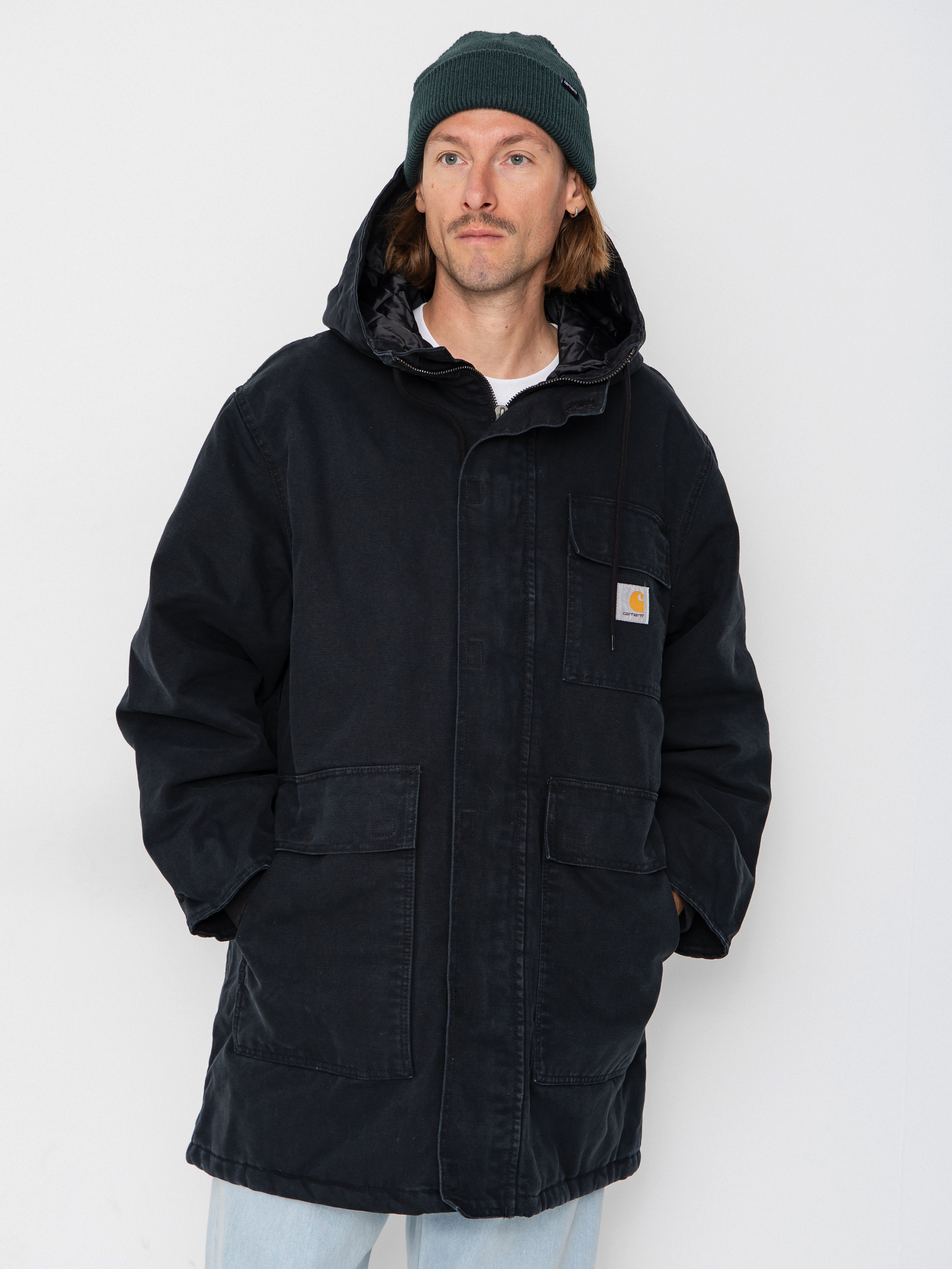 Bunda Carhartt WIP Boreal Parka (black/stone canvas)