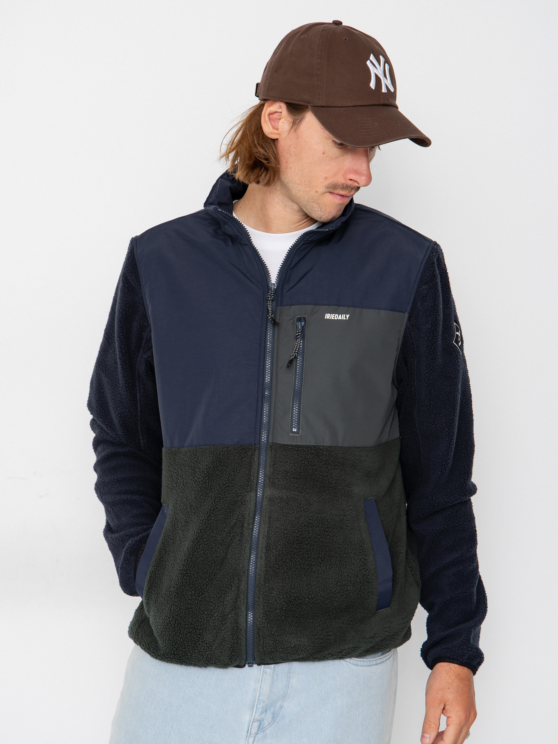 Flísová mikina Iriedaily Auf Deck Fleece (marine)