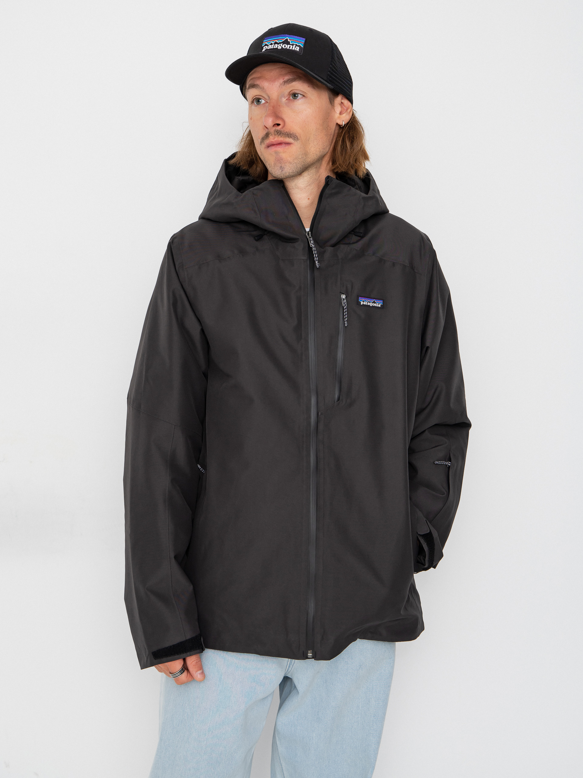Snowboardovu00e1 bunda Patagonia Insulated Powder Town (black)