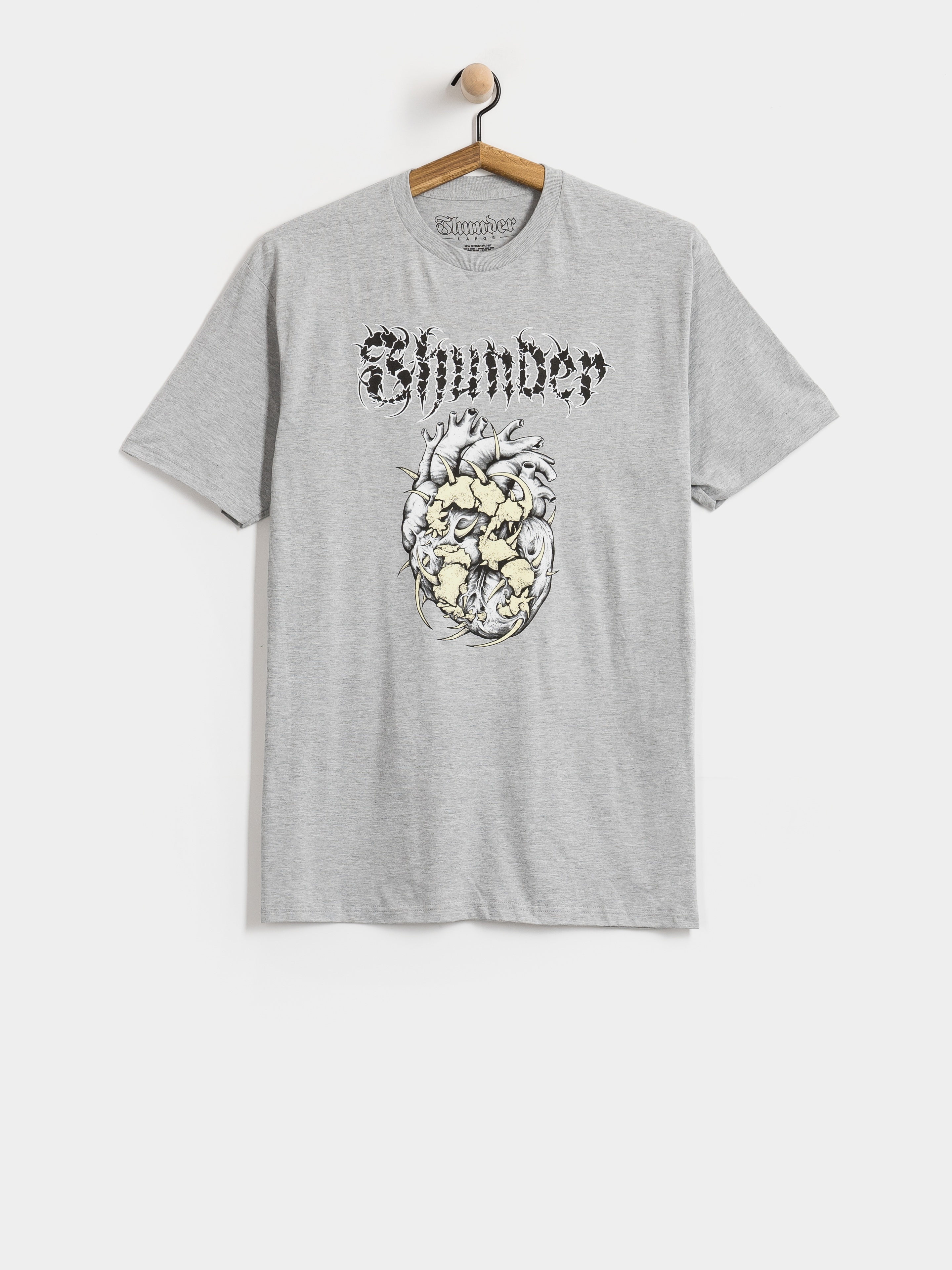 Tričko Thunder Vertebrae Pulse (ash grey heather w/black white&tan print)