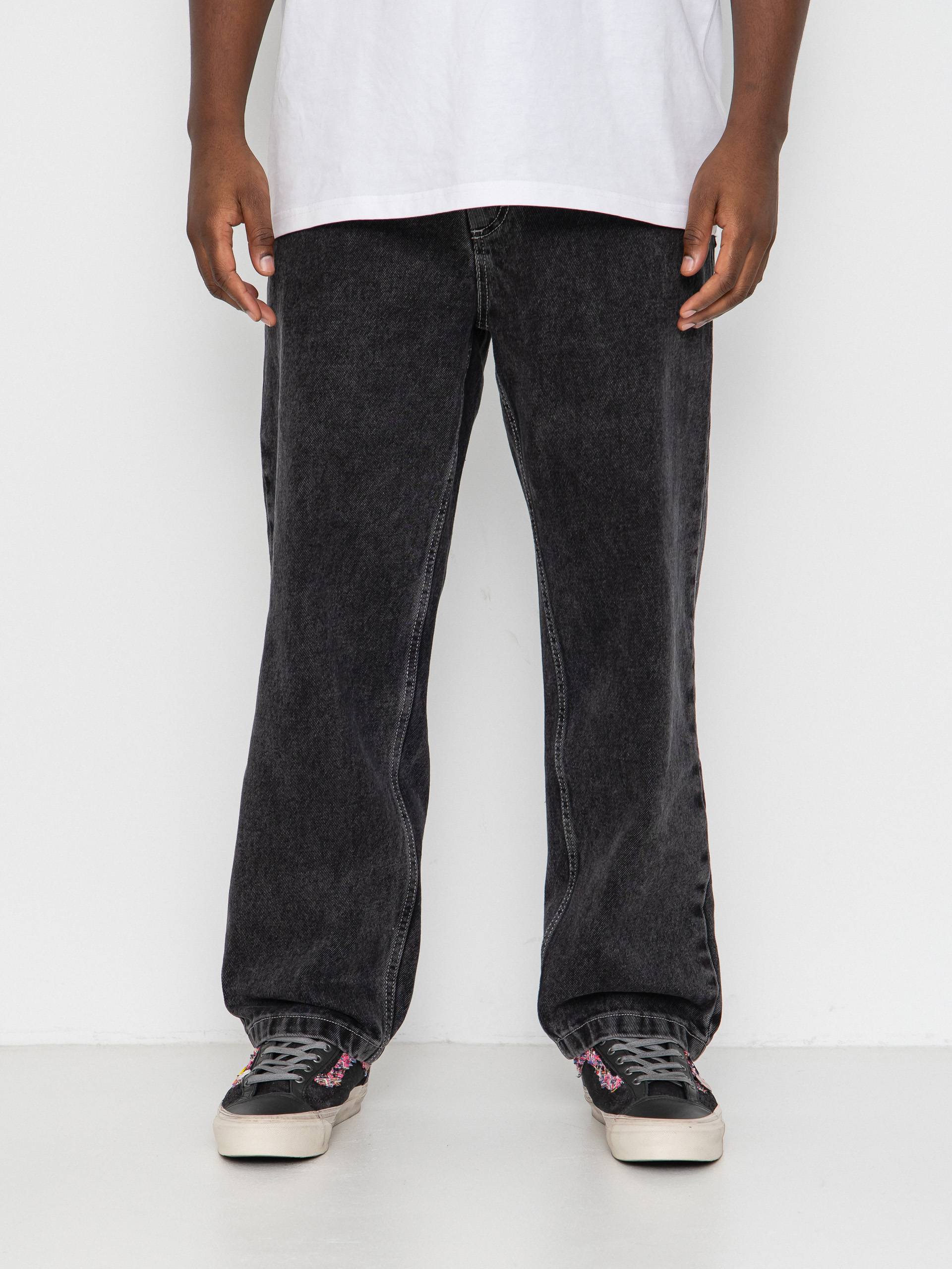 Nohavice Polar Skate 93 Denim (silver black)